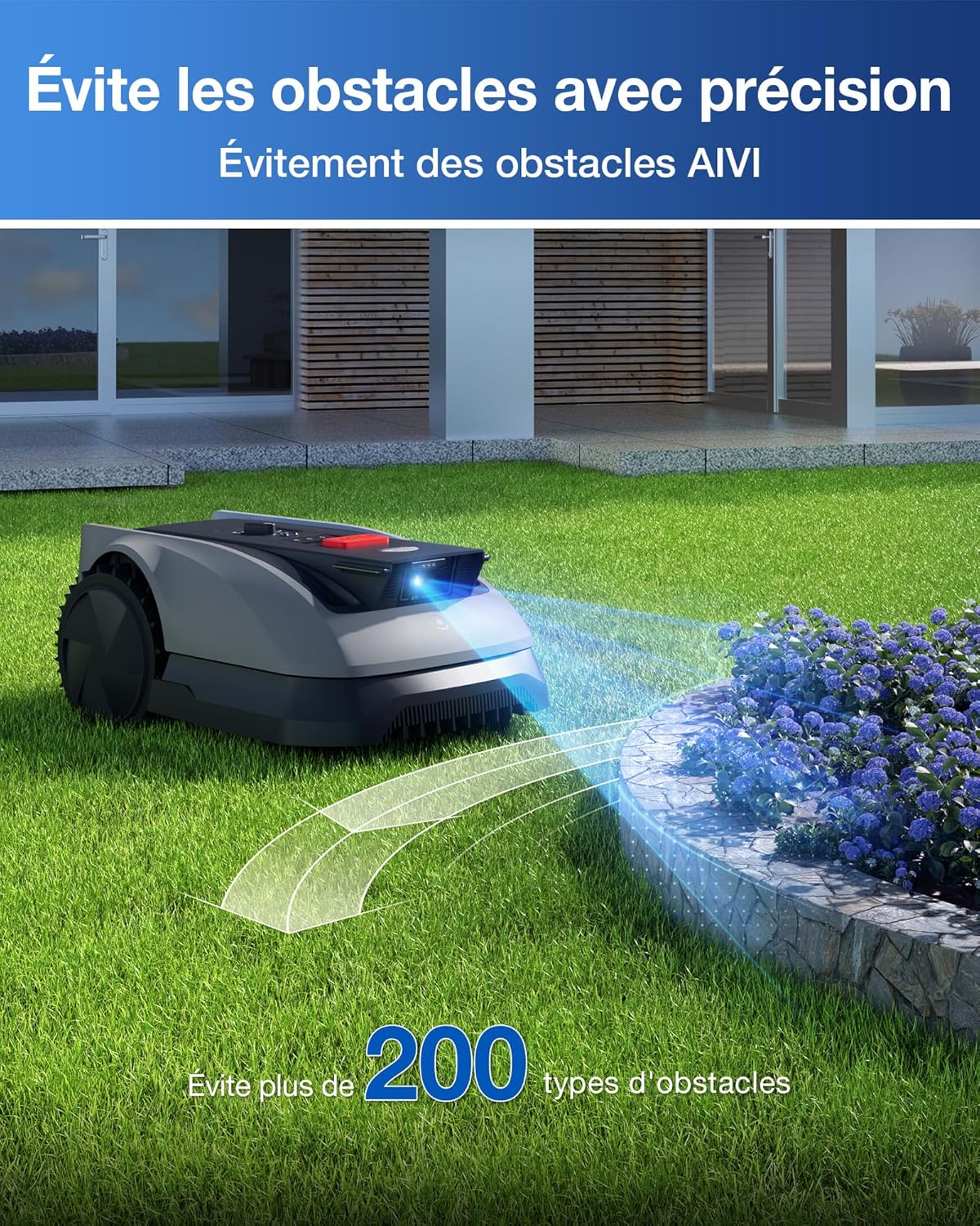 Thumbnail 4 de ECOVACS GOAT O600 RTK : robot tondeuse sans fil pour jusqu’à 600 m², navigation RTK + Vision