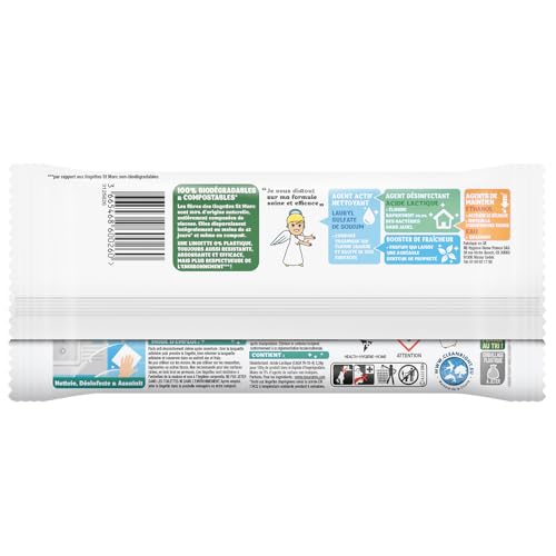 Thumbnail 2 de St Marc Lingettes Nettoyantes Désinfectantes 0% Résidus Agressifs, Compostable – Lot de 42 lingettes × 5 (210 totales)