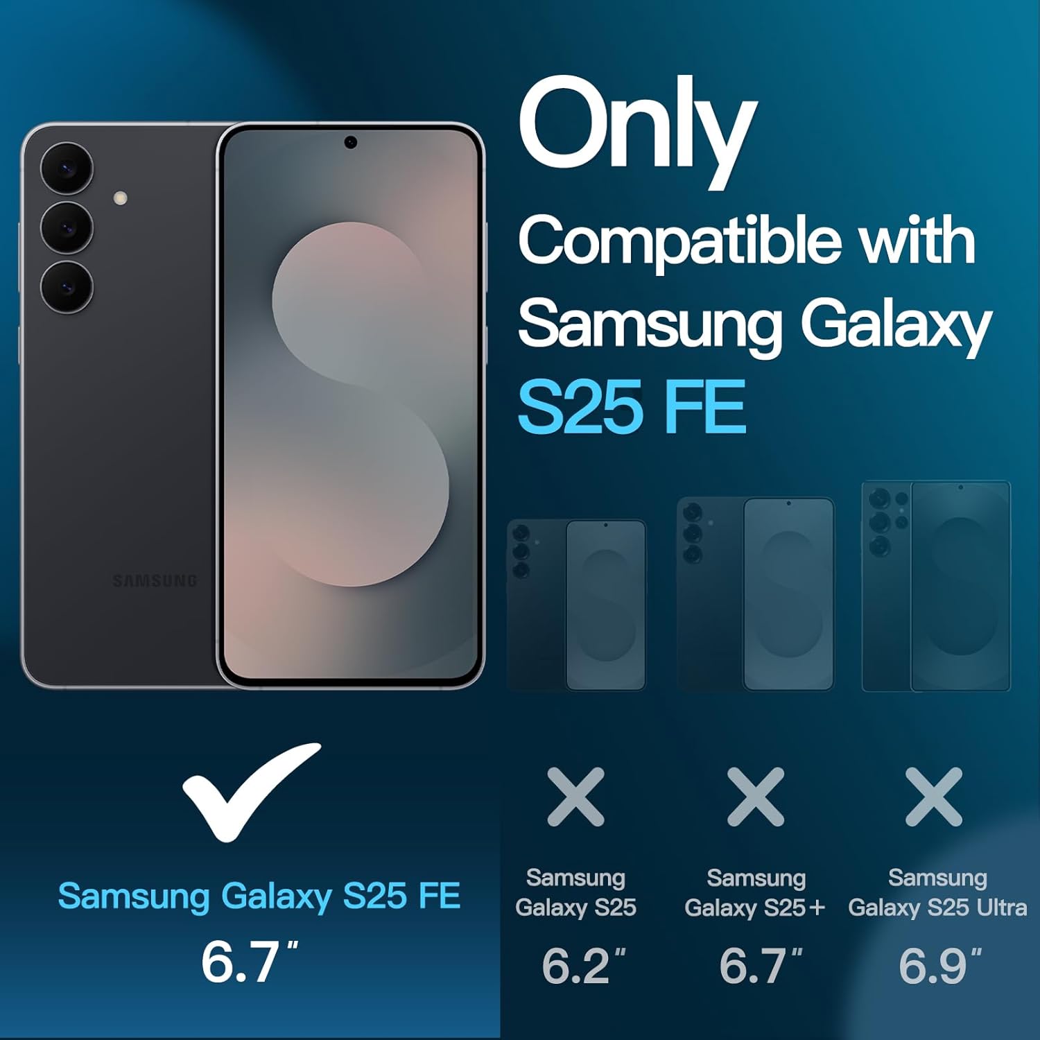 Detalle 2 de JETech Samsung Galaxy S25 FE Screen Protector