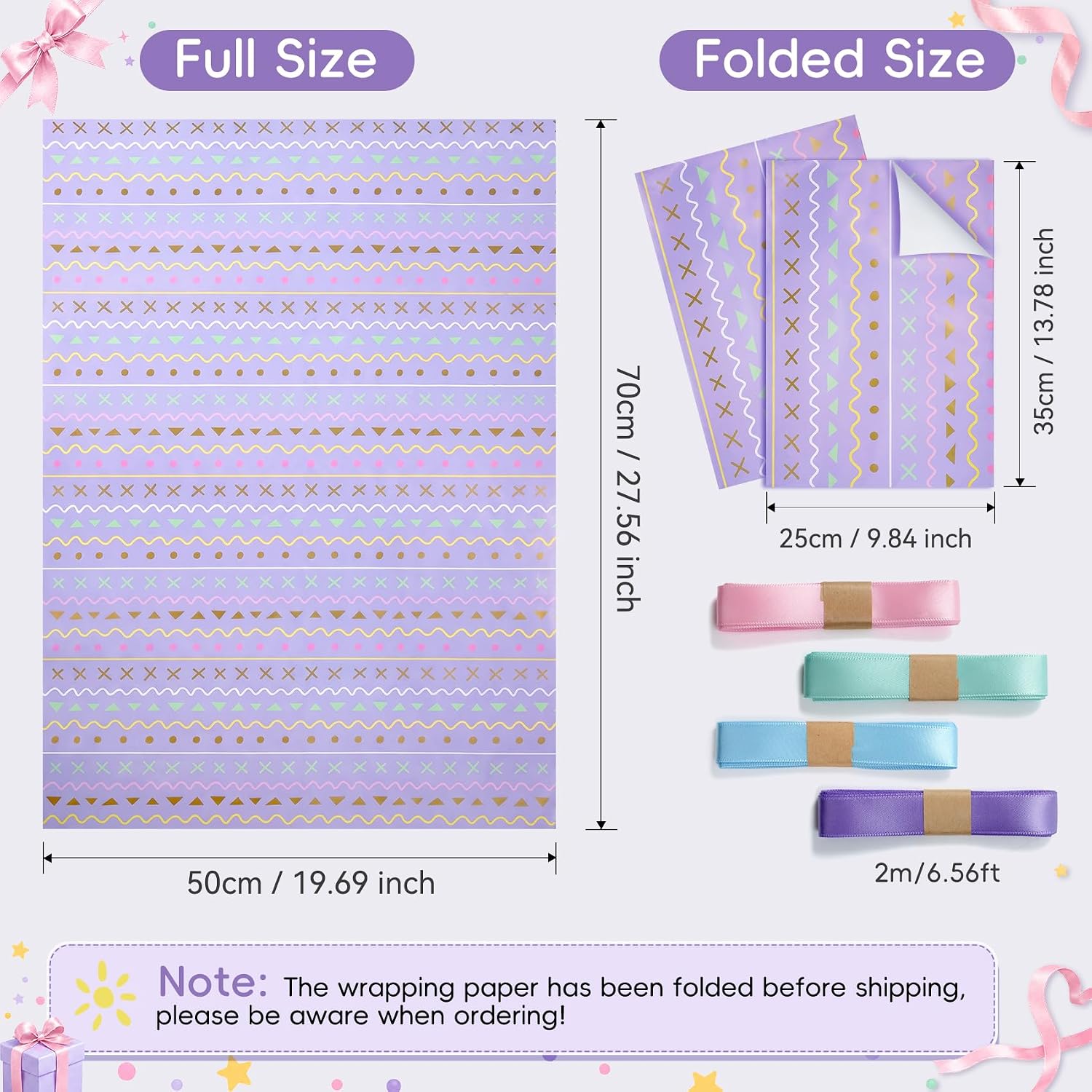 Thumbnail 1 de Juertime Gift Wrap Paper Set, 20 x 28 Inch