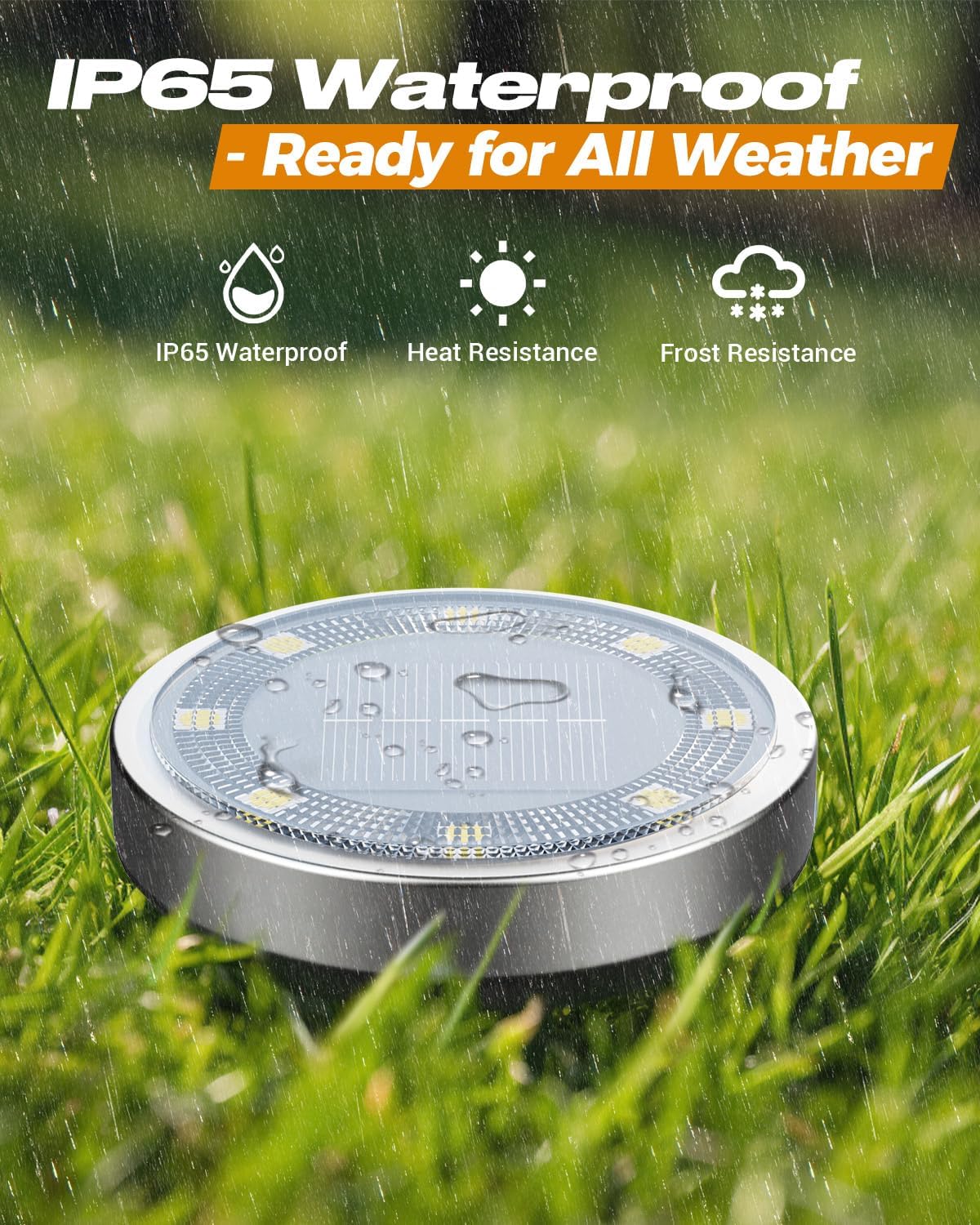 Detalle de btfarm 8 Paquetes Luces Solares LED Exterior 8 LED Azul
