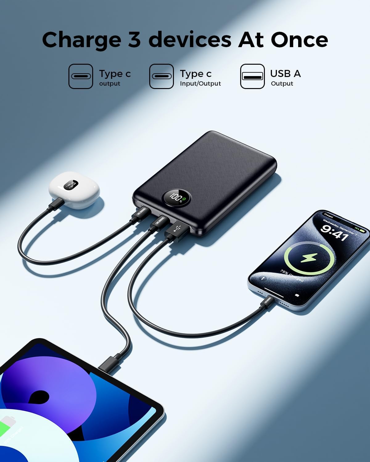 Detalle de Power Bank 10000mAh Portable Charger