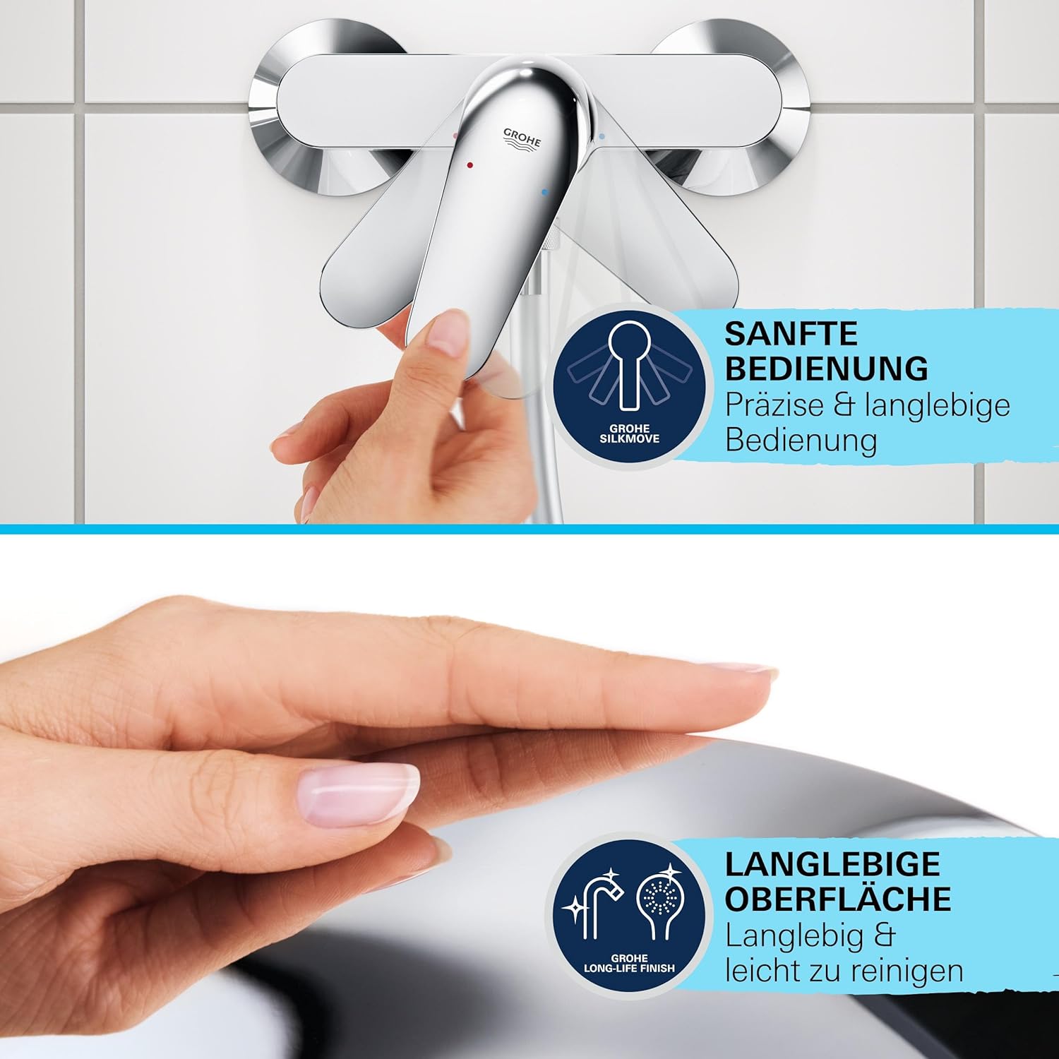 Thumbnail 4 de GROHE Start Badewannenarmatur 24206002 – SilkMove, Zero, chrom