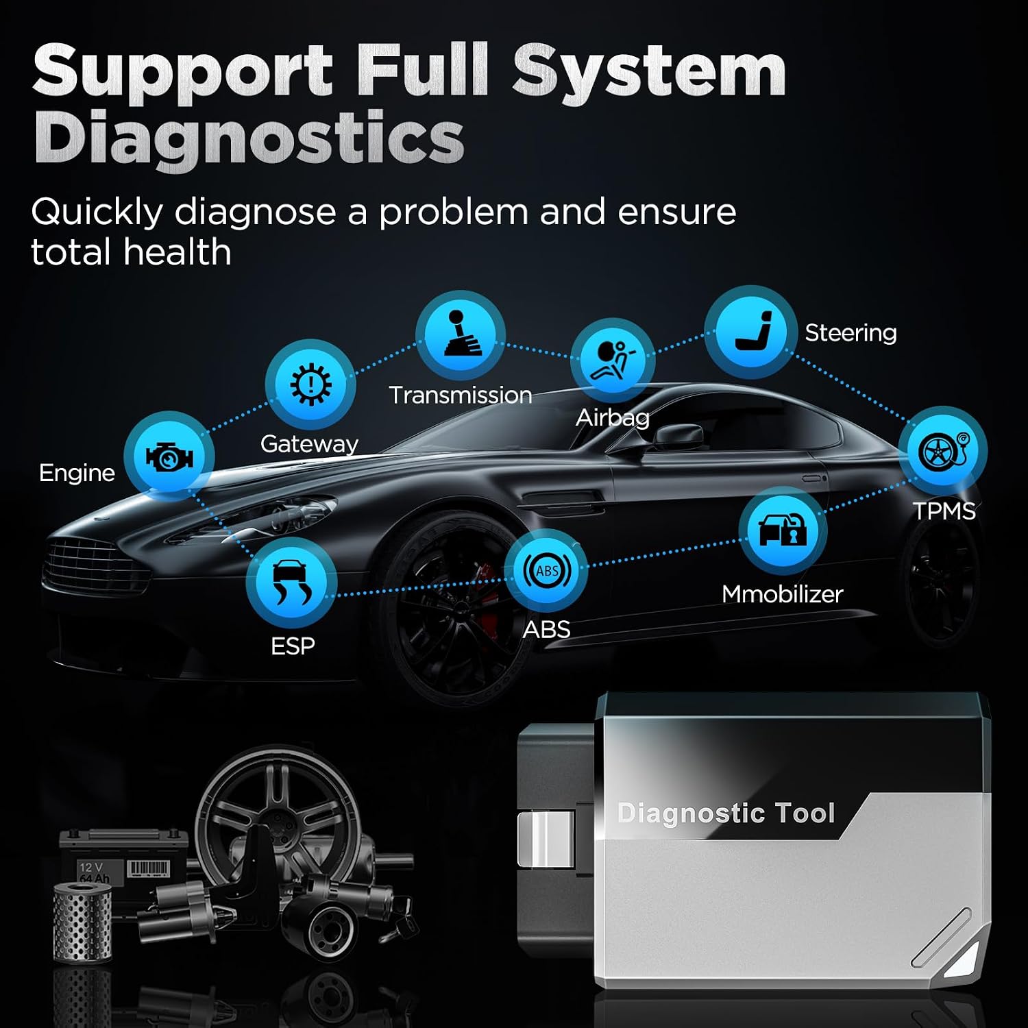 Thumbnail 4 de KINGBOLEN EDIAG Elite OBD2 scanner with 15 resets
