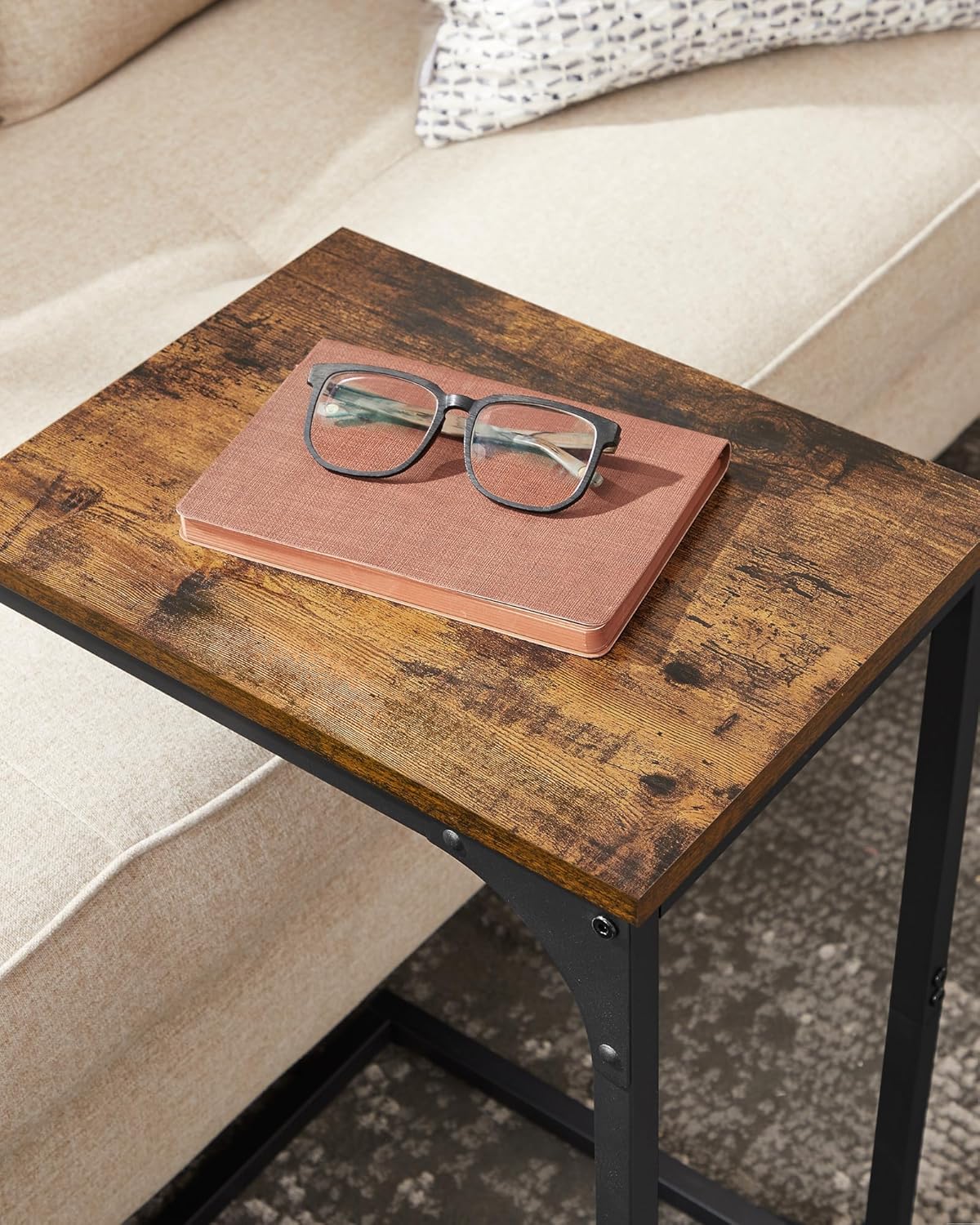 Thumbnail 6 de VASAGLE LET350B01 C-shaped side table, 1 shelf