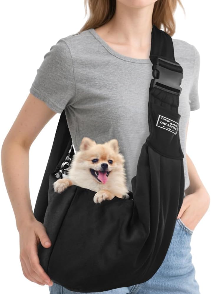Detalle de Hurluksi Dog Sling Carrier for Small Dogs 15 lb