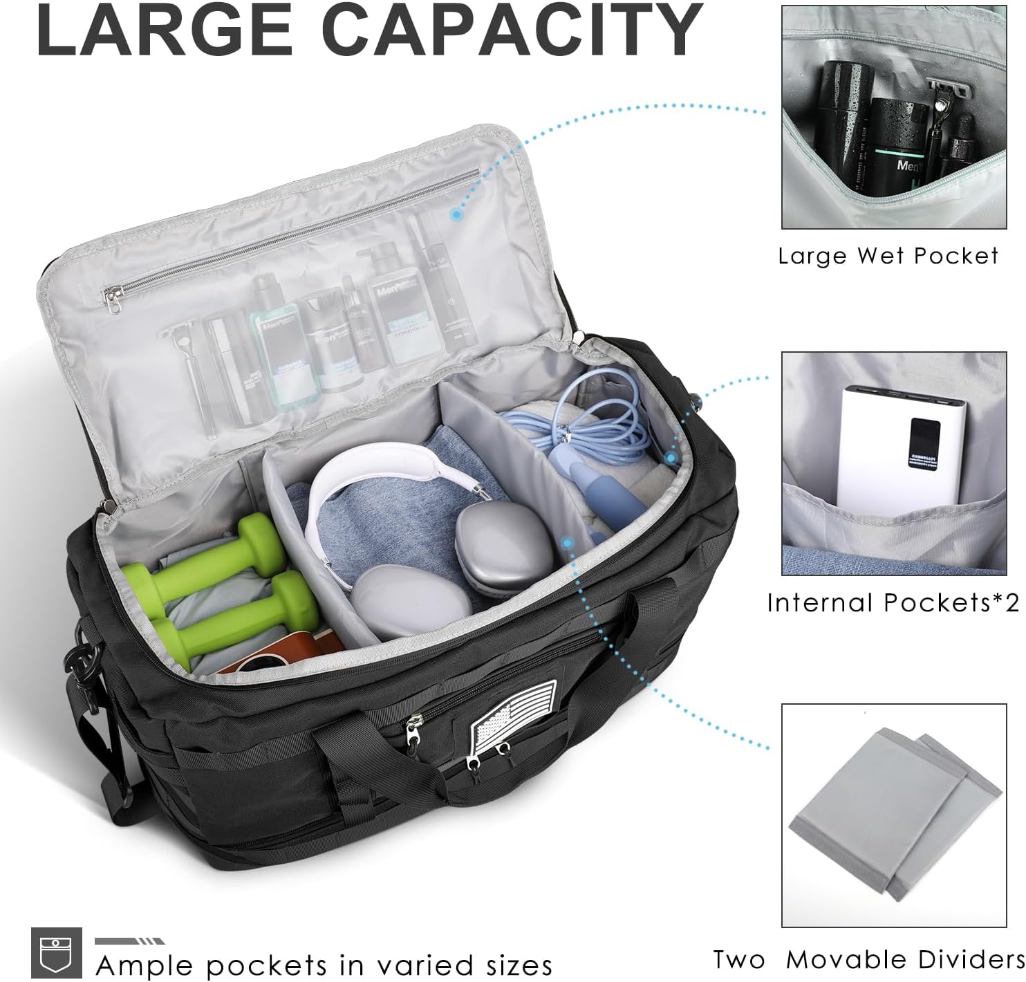 Thumbnail 2 de ETRONIK Gym Bag Airline Approved 22x14x9
