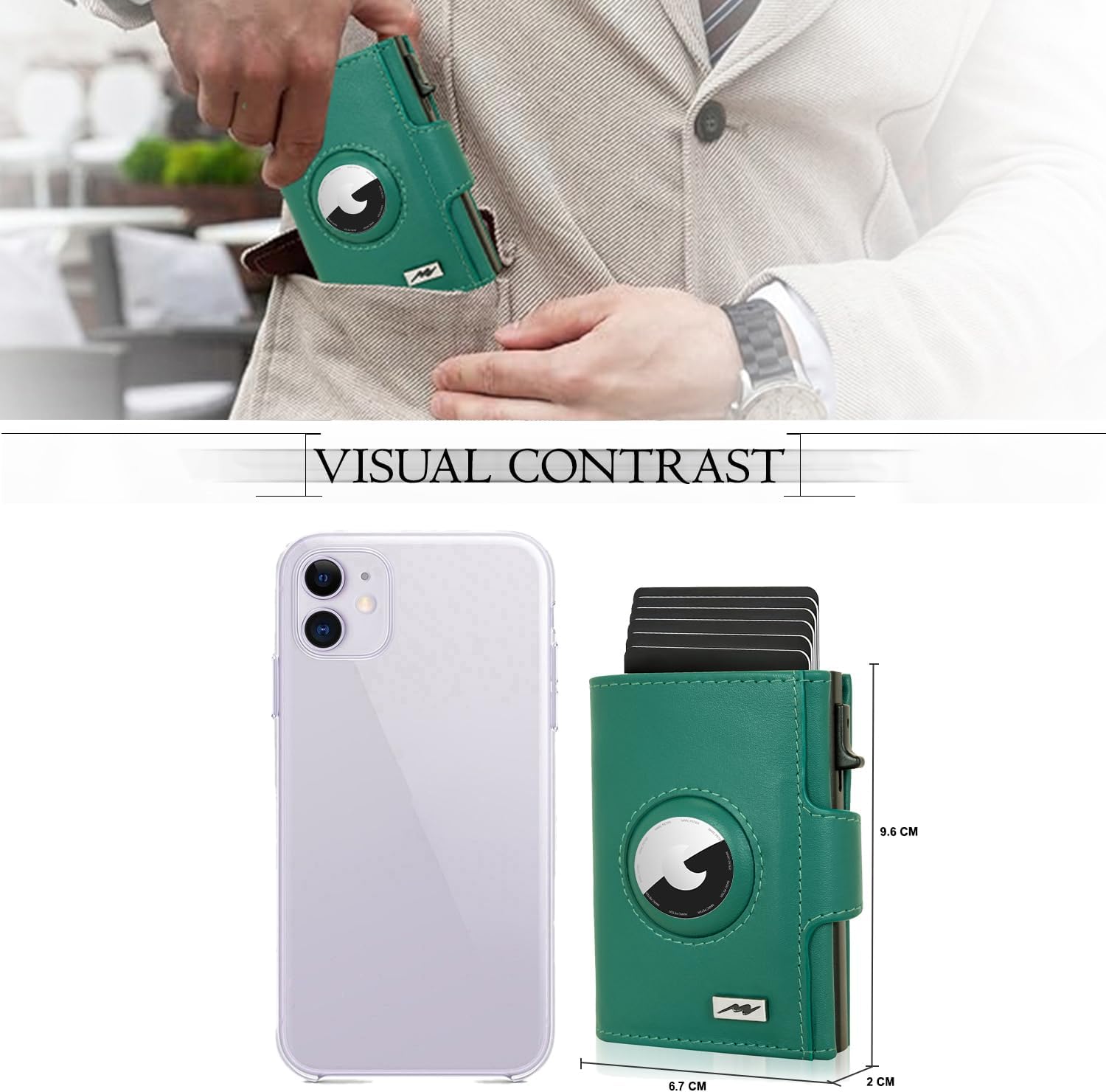 Thumbnail 5 de Marc Peter Chicago Leder Slim Wallet 9,6×6,7×2 cm