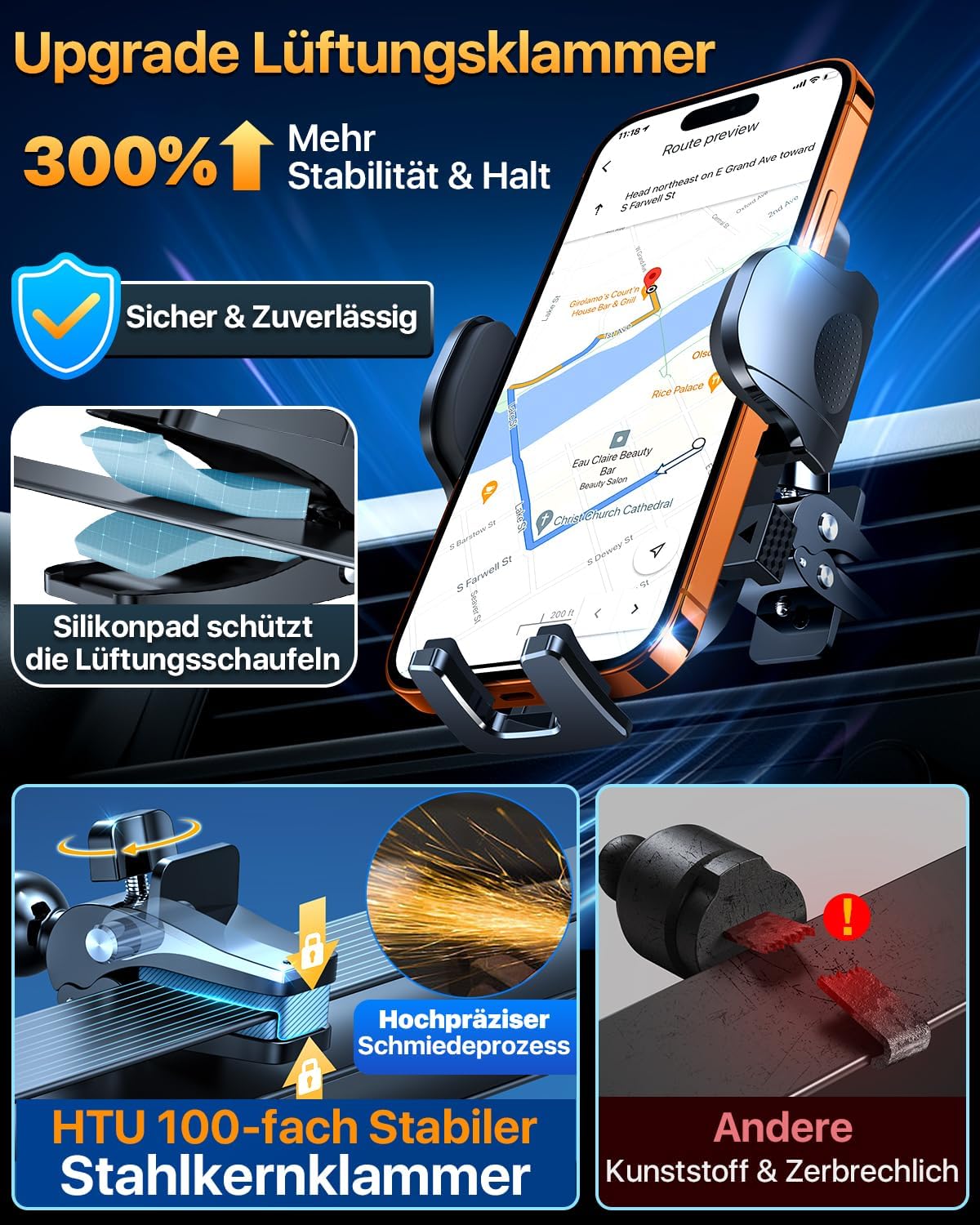 Thumbnail 5 de HTU 2026 Handyhalterung Auto 4 in 1