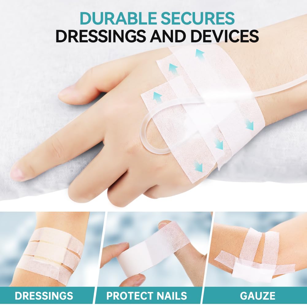 Detalle de Dimora Paper Medical Tape 16 Rolls – Hypoallergenic, Breathable First Aid Tape for Sensitive Skin