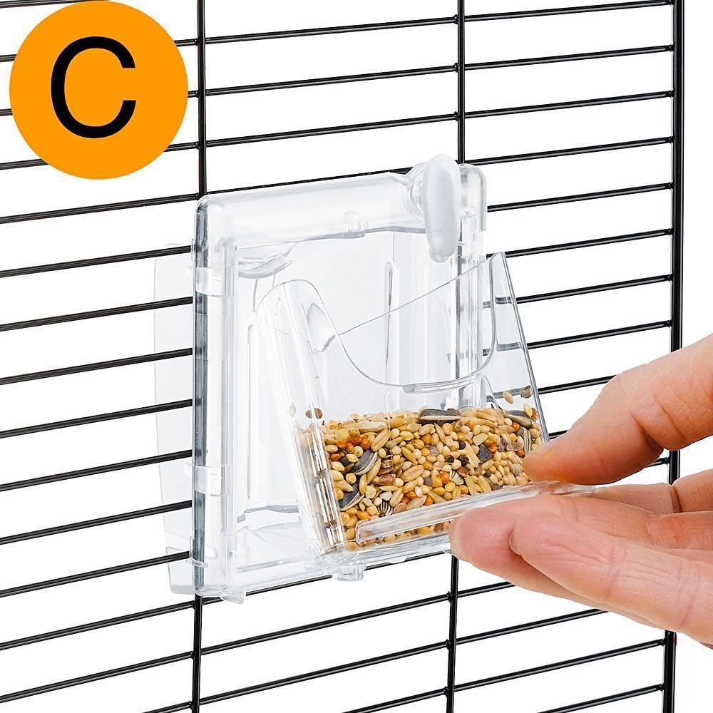 Detalle de Ferplast Giusy Cage for Birds – Practical Italian Design with Rotating Feeder