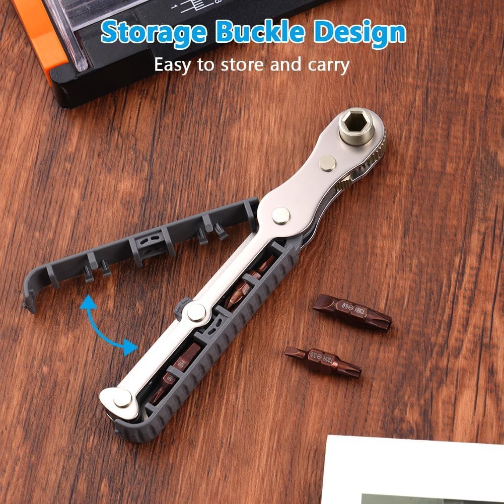Detalle de OSDUE 2 mini spärrskruvmejsel med magnetiskt 1/4-tumsfäste
