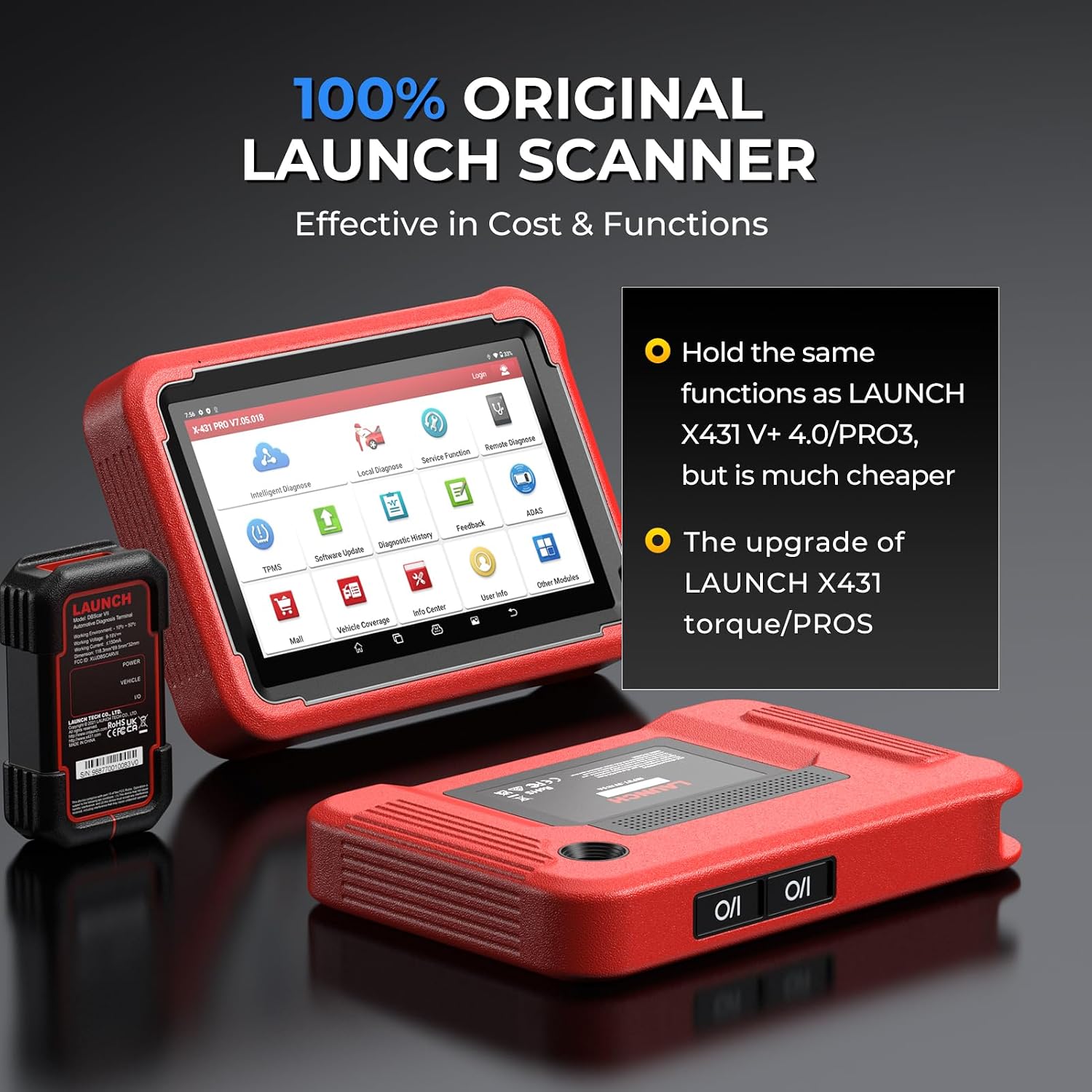 Thumbnail 5 de LAUNCH X431 PROS V+ 5.0 Elite: Bidirectional Scan Tool with CANFD and 2026 DBSCar VII Connector