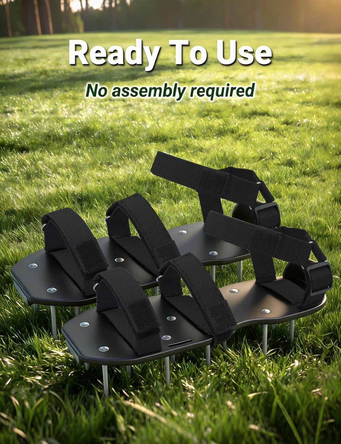 Detalle 2 de Lawn Aerator Shoes for Grass — Pre-Assembled, Heavy-Duty Spiked Sandals with Dual-Strap Fit