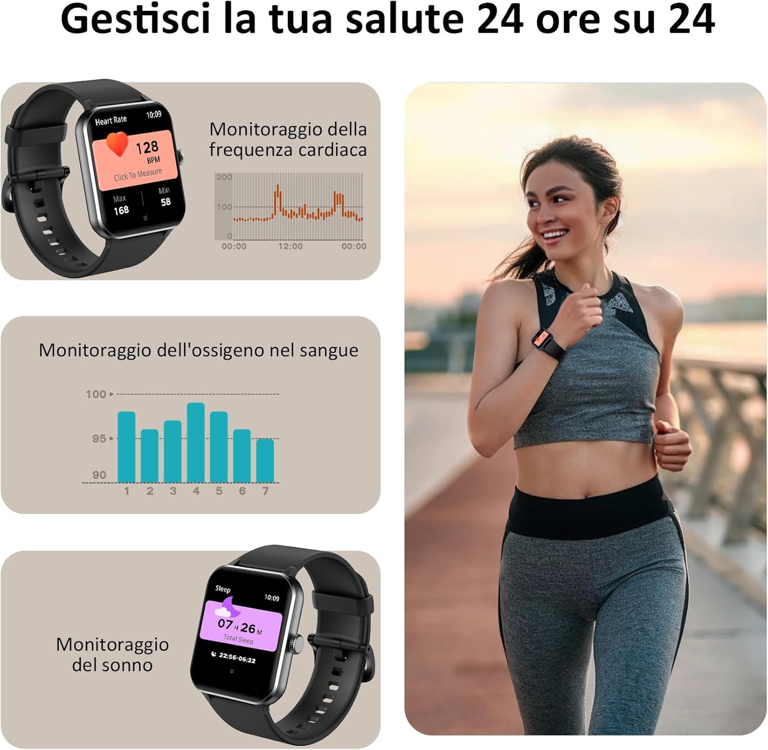 Thumbnail 2 de Blackview Smartwatch 1,85'' per Uomo e Donna: chiamate Bluetooth, monitoraggio salute e 100+ modalità sportive