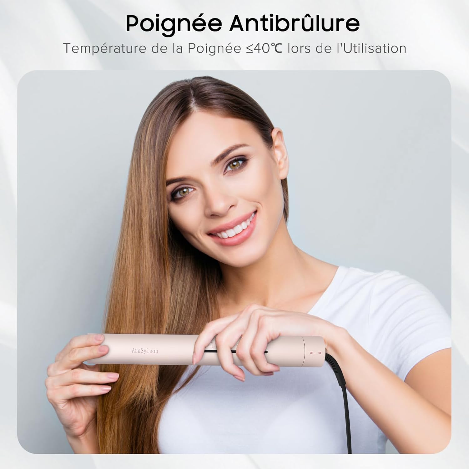 Thumbnail 4 de AraSyleon Lisseur Boucleur Cheveux 2 en 1 – 31 mm en céramique ionique, 5 températures (140°C-220°C)