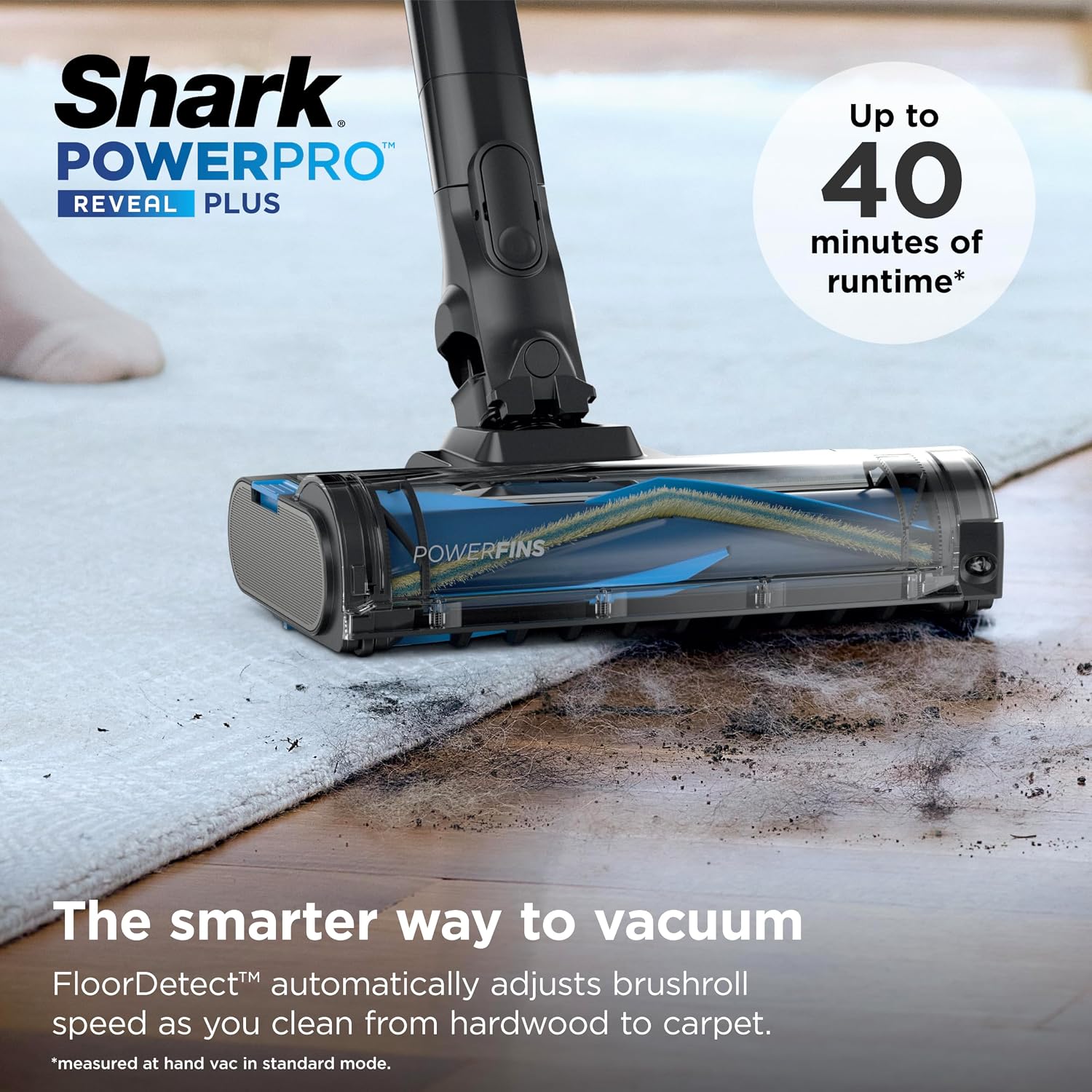 Thumbnail 1 de Shark PowerPro Reveal Plus IZ376H Cordless Vacuum, HEPA, FloorDetect, 40-Min Runtime