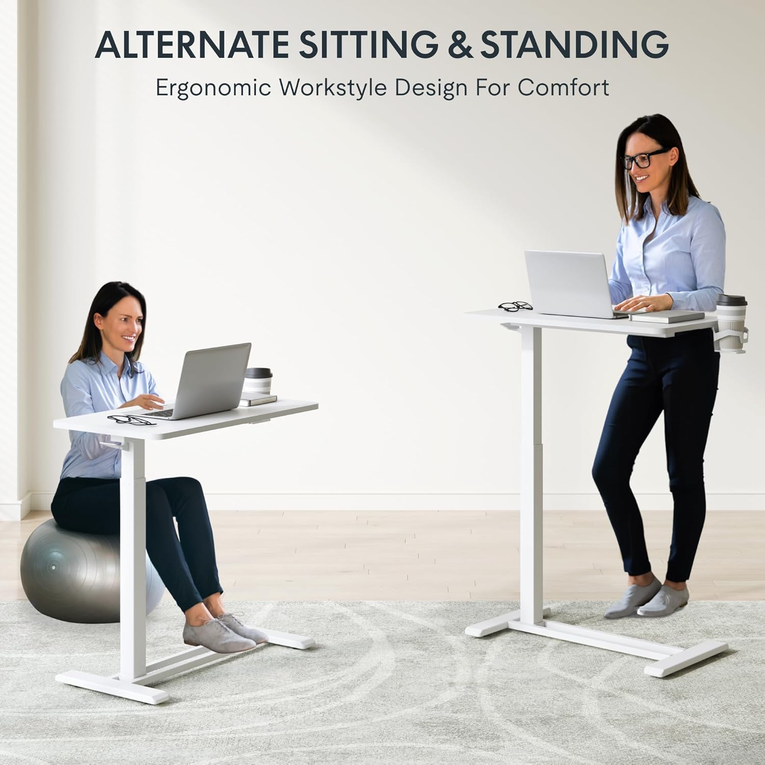 Thumbnail 5 de FLEXISPOT H7 Adjustable Overbed Table with Pneumatic Lift