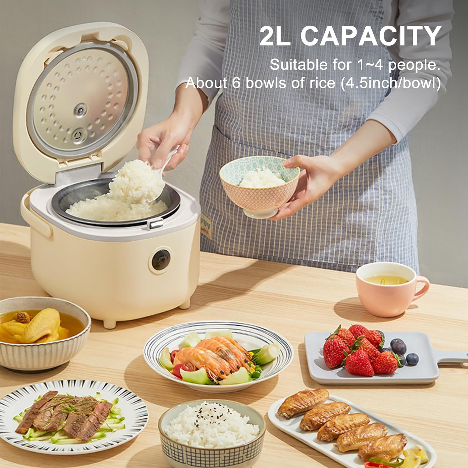Detalle de Bar Bear multifunctional rice cooker 4 cups