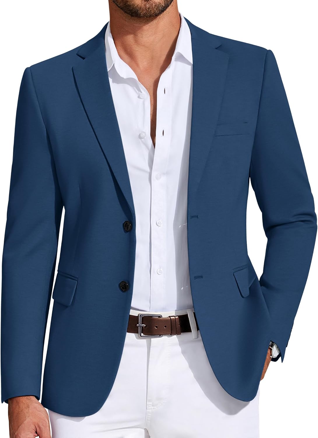 Detalle de COOFANDY knit blazer sport coat for men