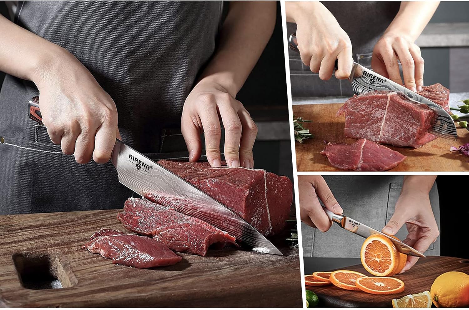 Thumbnail 3 de Juego de cuchillos de acero al carbono 🔪 - Estuche regalo