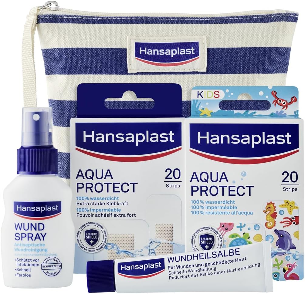 Detalle de Hansaplast Aqua Protect Promo-Set 2025 – Wasserdichte Pflaster für unterwegs