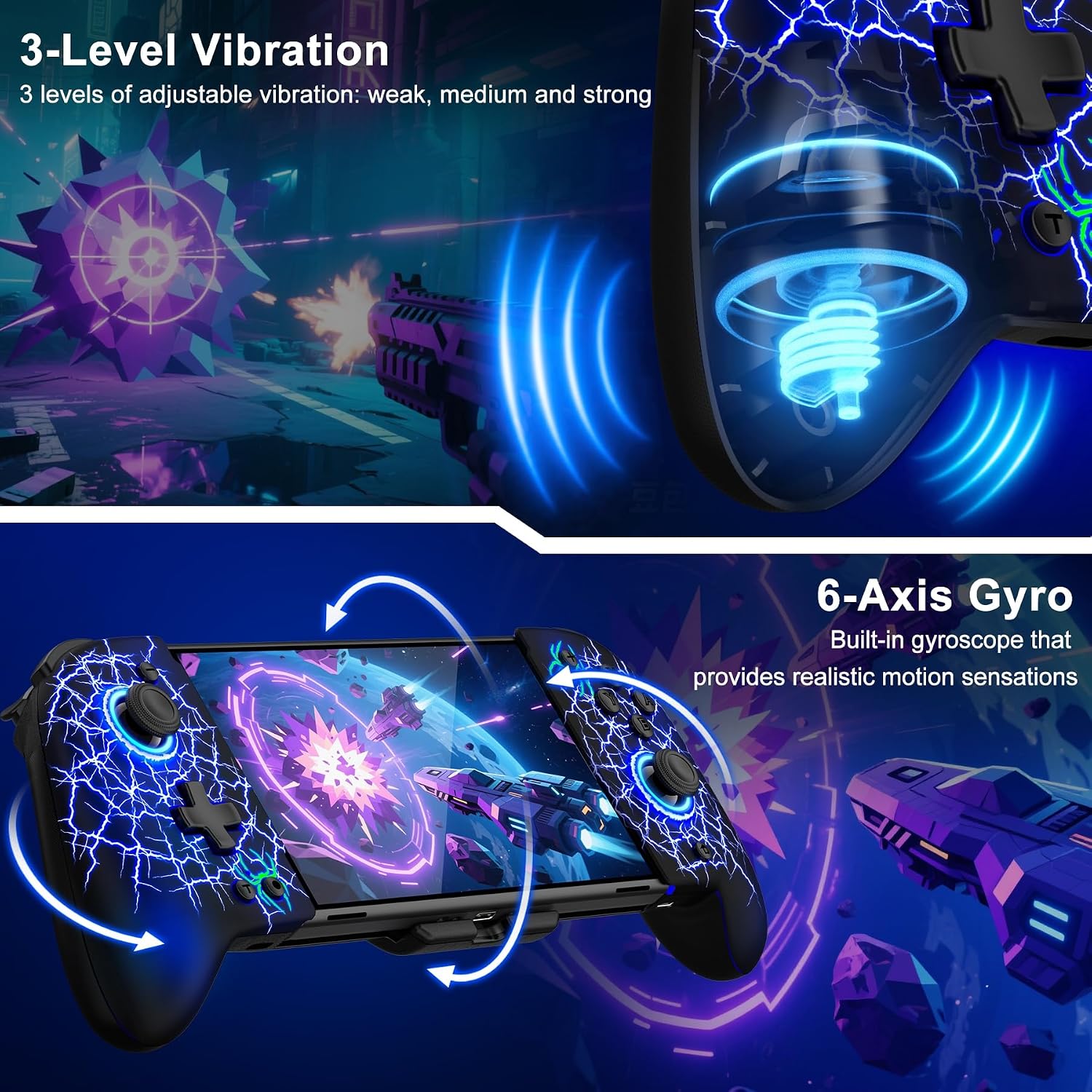 Thumbnail 6 de Gammeefy Hall Effect Joystick (No Drift) for Nintendo Switch/OLED – Full-Size Wireless Pro Controller