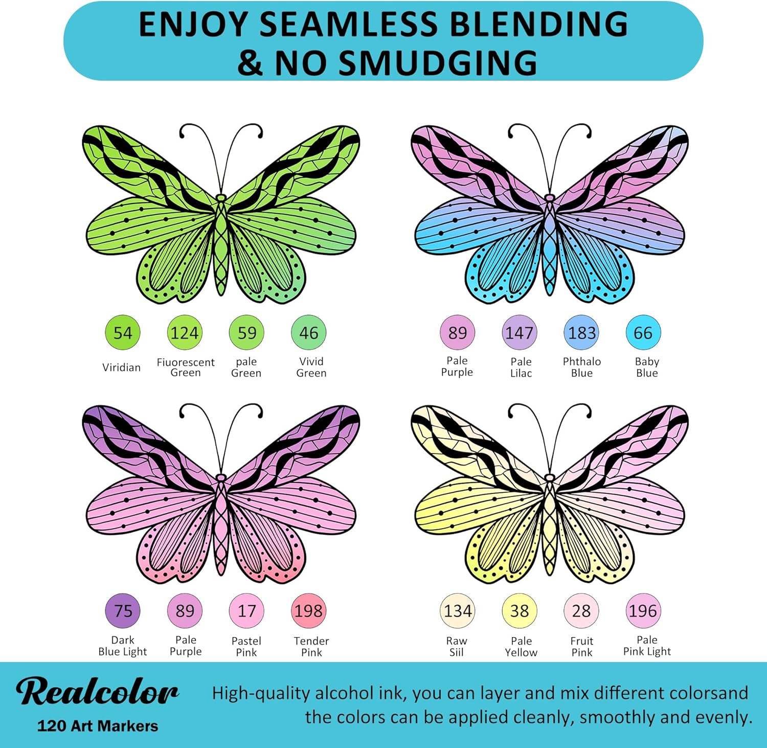 Thumbnail 4 de Realcolor 168 Alcohol Markers Set: Dual Tip Art Markers for Drawing, Sketching and Crafting