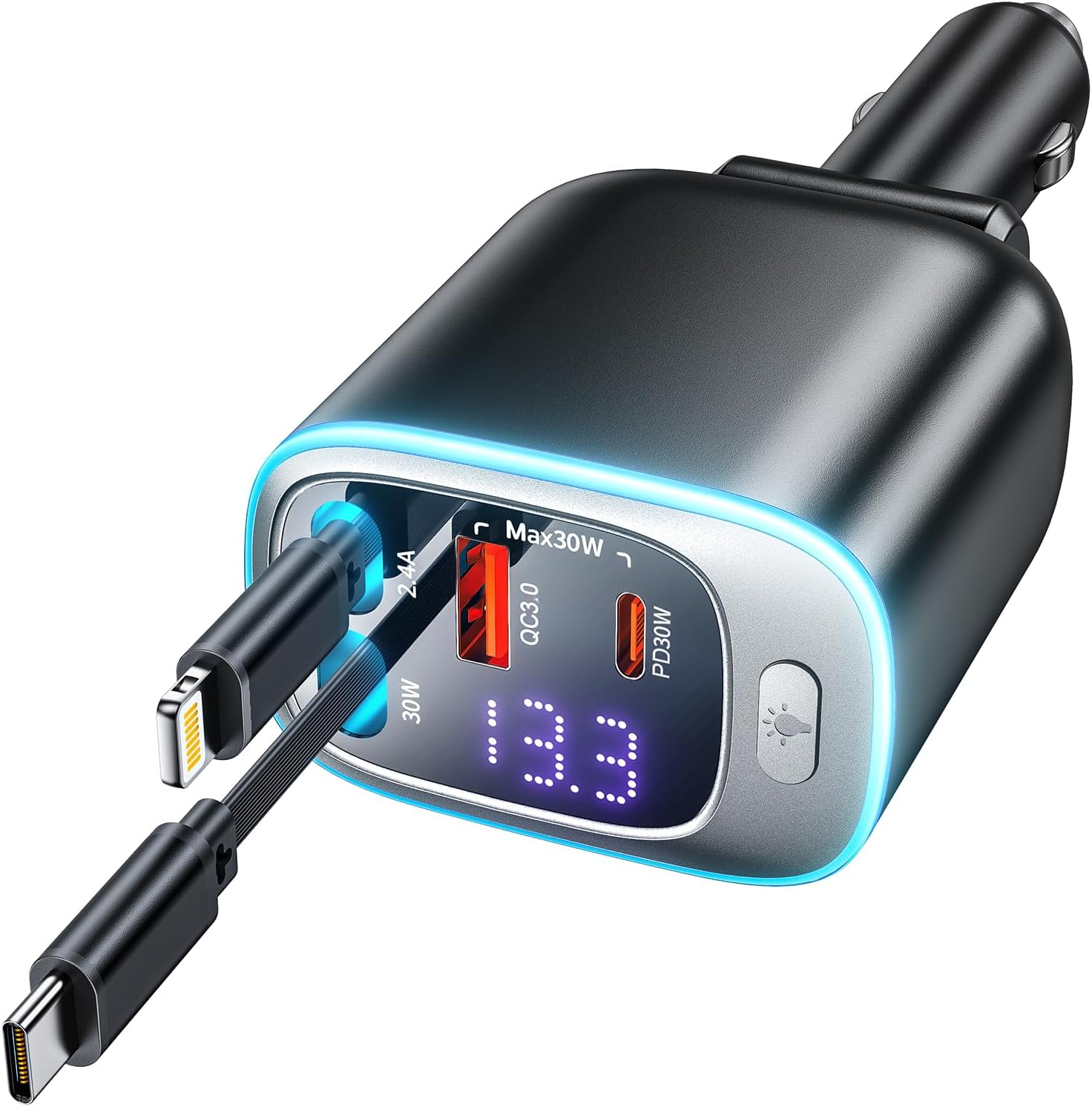 Detalle de Rolgno Retractable Car Charger 72W