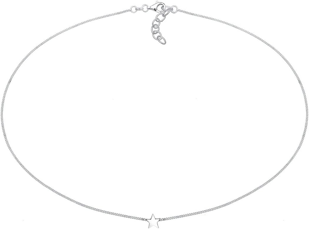 Detalle de Elli Halskette Stern Anhänger 36 cm Silber