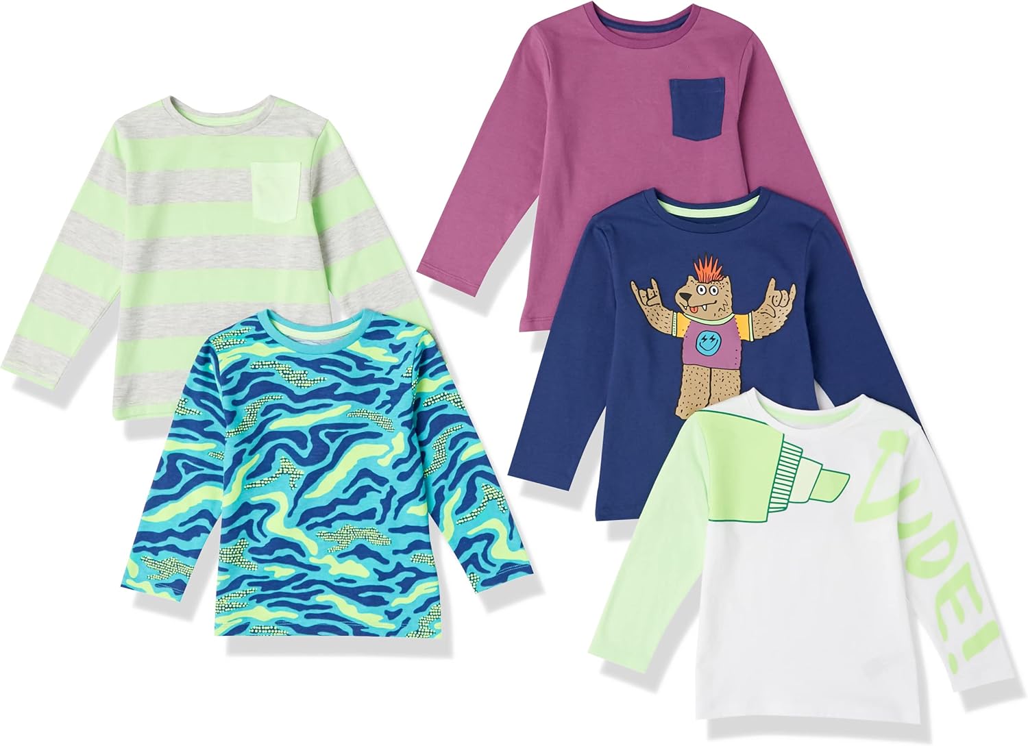Thumbnail 6 de Amazon Essentials Jungen Langärmlige T-Shirts – bequemer Jersey-Layer für den Alltag