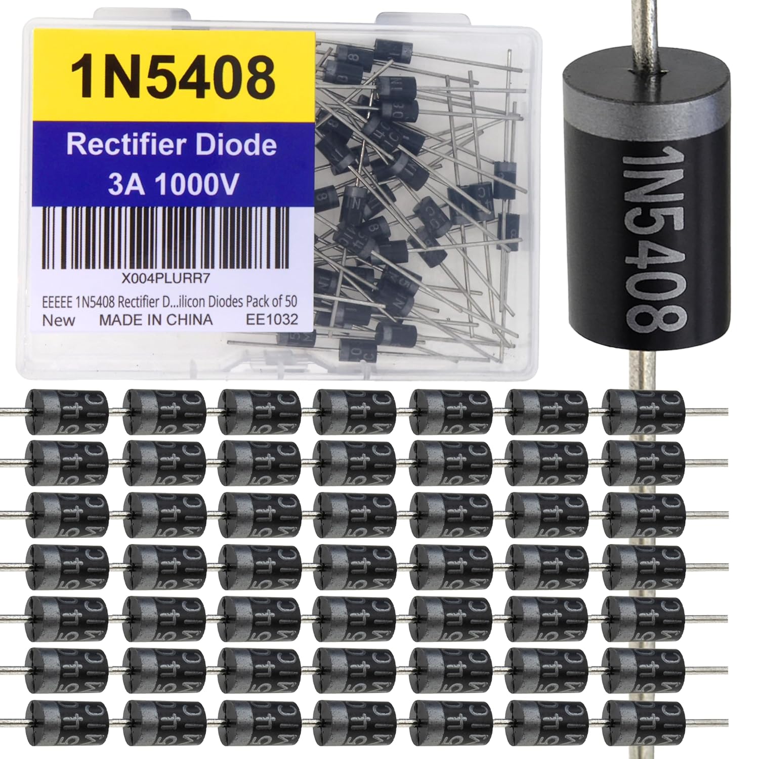 Detalle de EEEEE 1N34A ゲルマニウムダイオード 25個入り・低順方向電圧の信号検出用