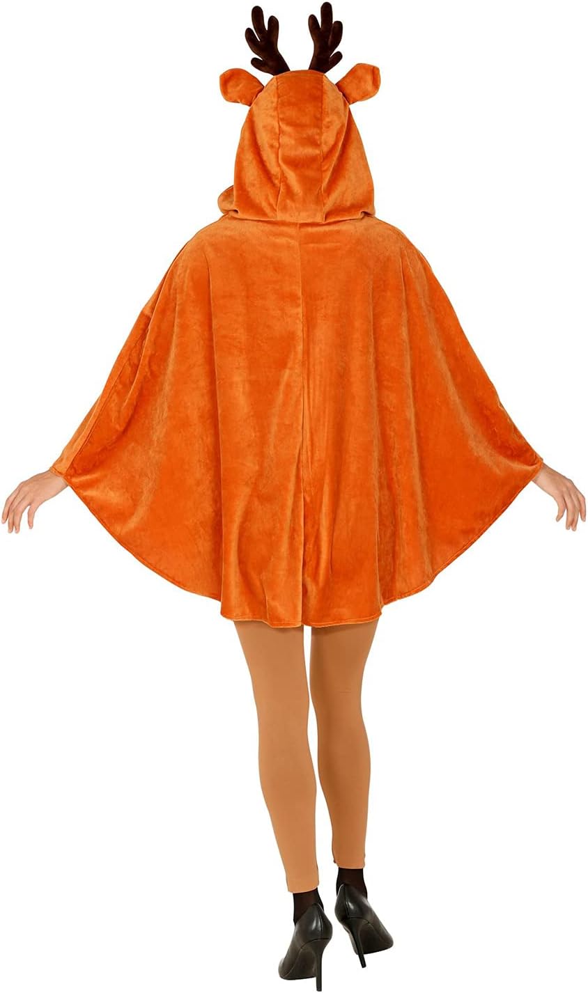 Detalle de Widmann Milano Party Fashion Poncho mit Kapuze – Reh-Kostüm für Erwachsene