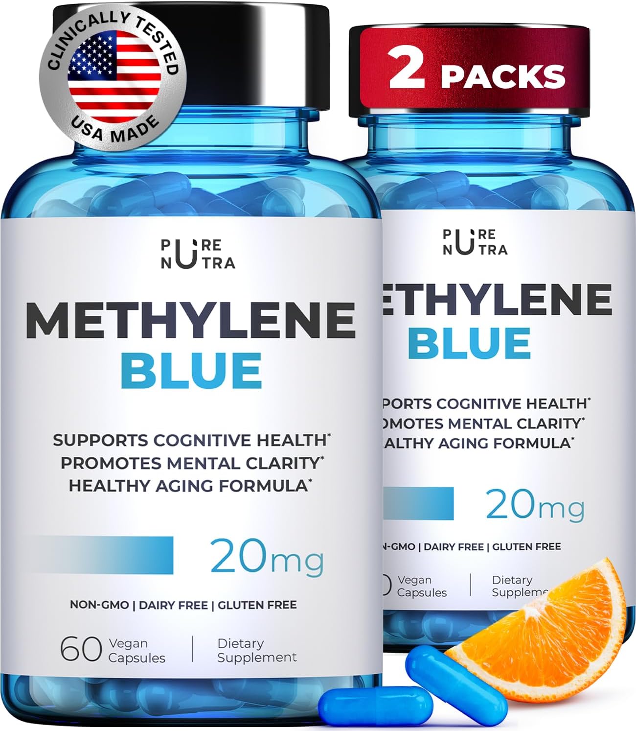 Detalle de Methylene Blue Capsules 20 mg per serving