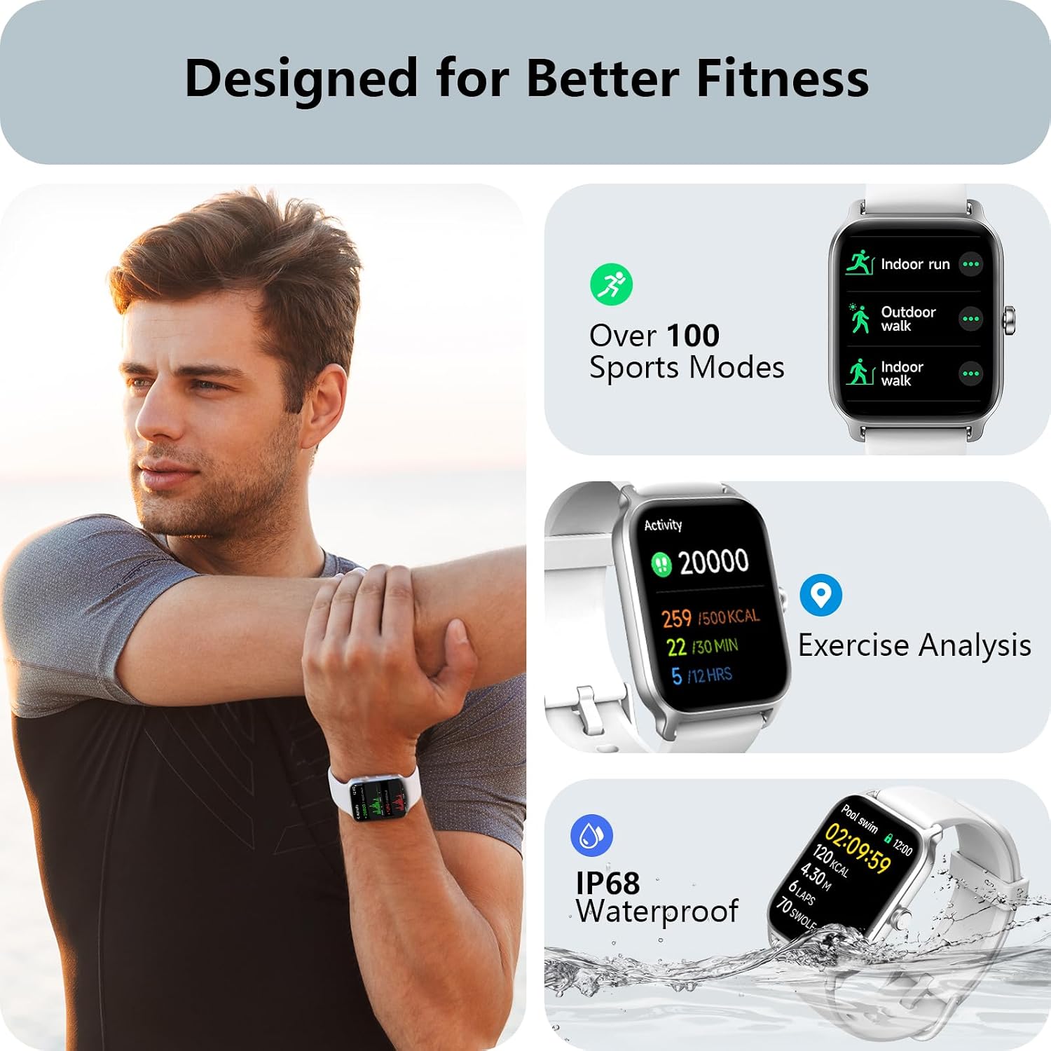 Thumbnail 4 de Answer Smart Watch 1.8" HD screen with Alexa