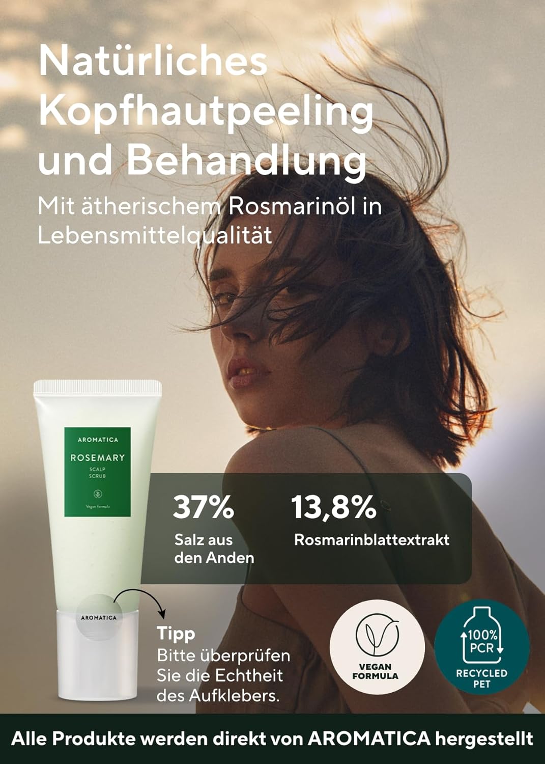 Detalle de AROMATICA Rosmarin Kopfhaut Peeling 165 g