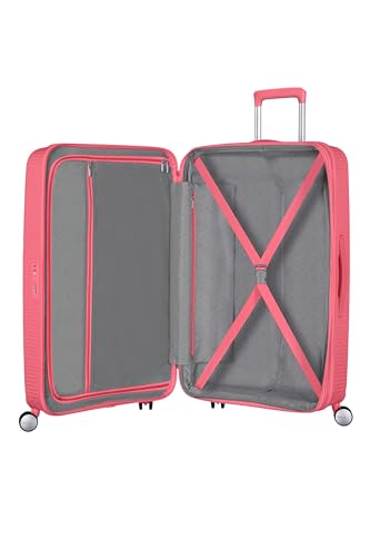 Detalle de American Tourister Soundbox Spinner M Erweiterbar 67 cm – Rosa (Sun Kissed Coral)