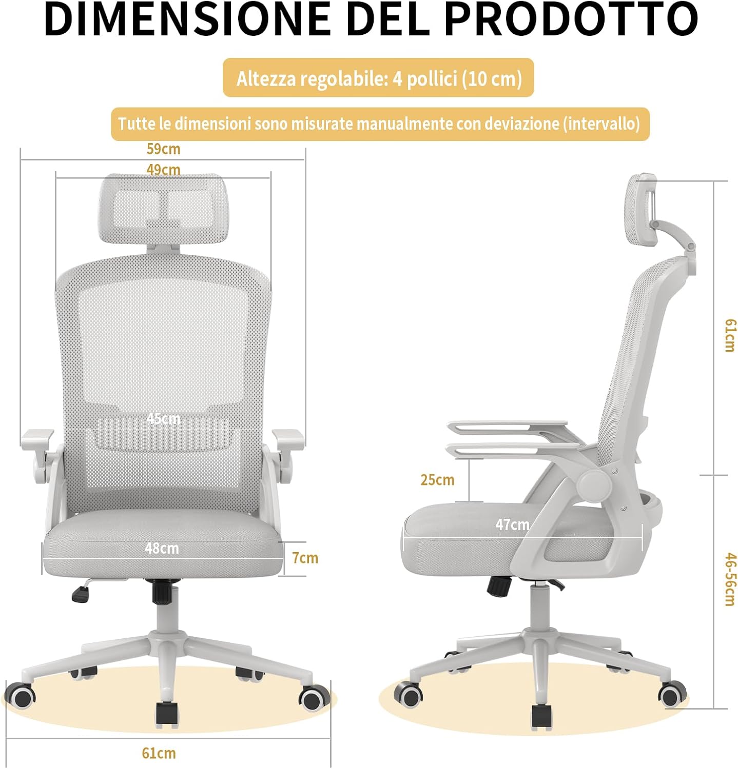 Detalle de Naspaluro sedia ergonomica da ufficio