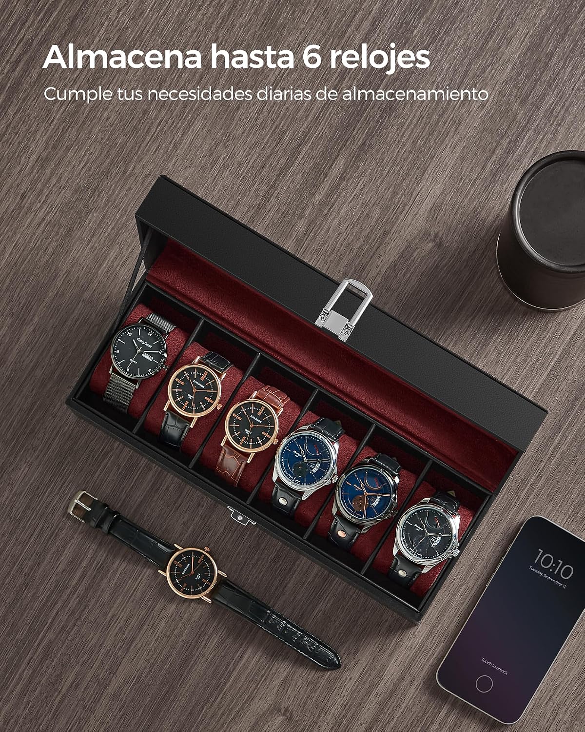Thumbnail 4 de SONGMICS JWB006R01 caja para 6 relojes