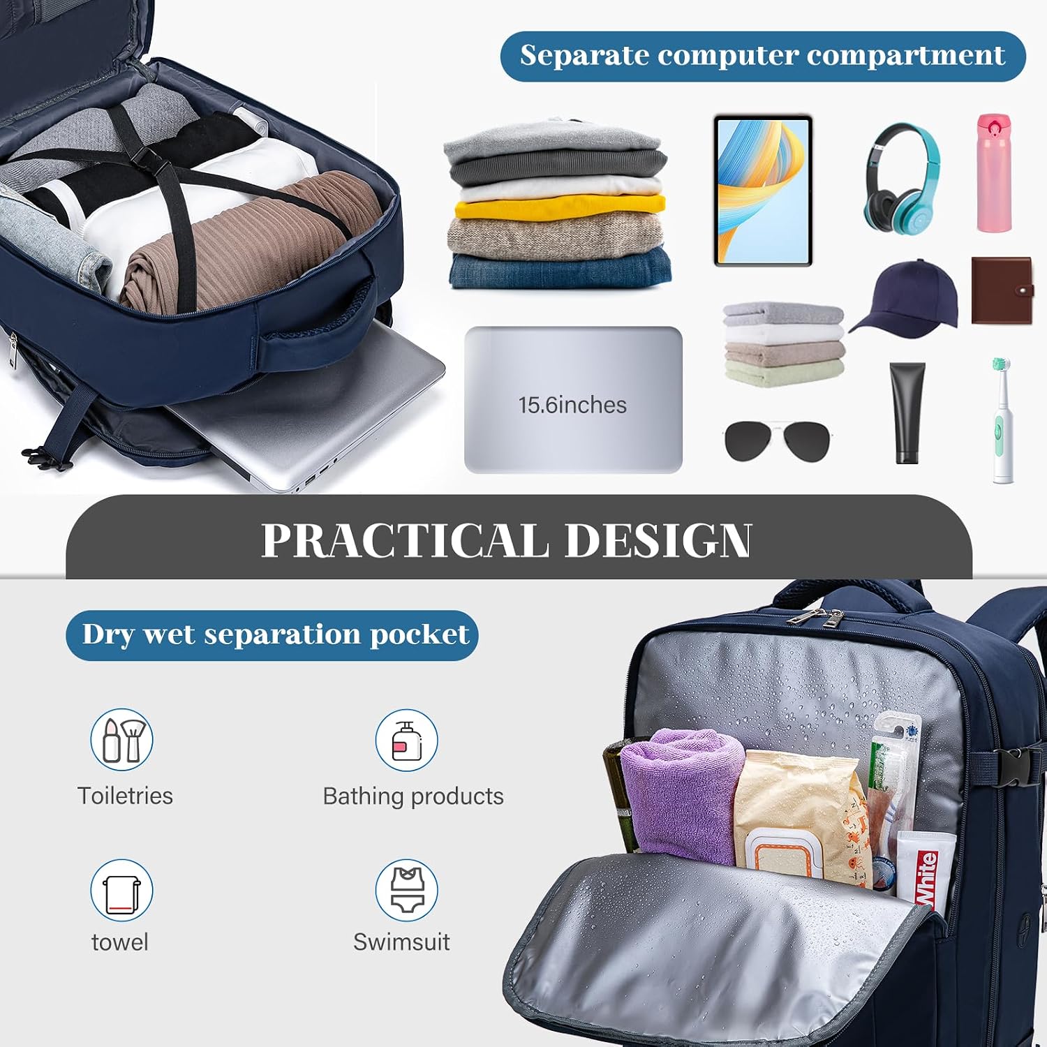 Thumbnail 4 de Hayayu Mochila Cabina 45x36x20 30L para EasyJet