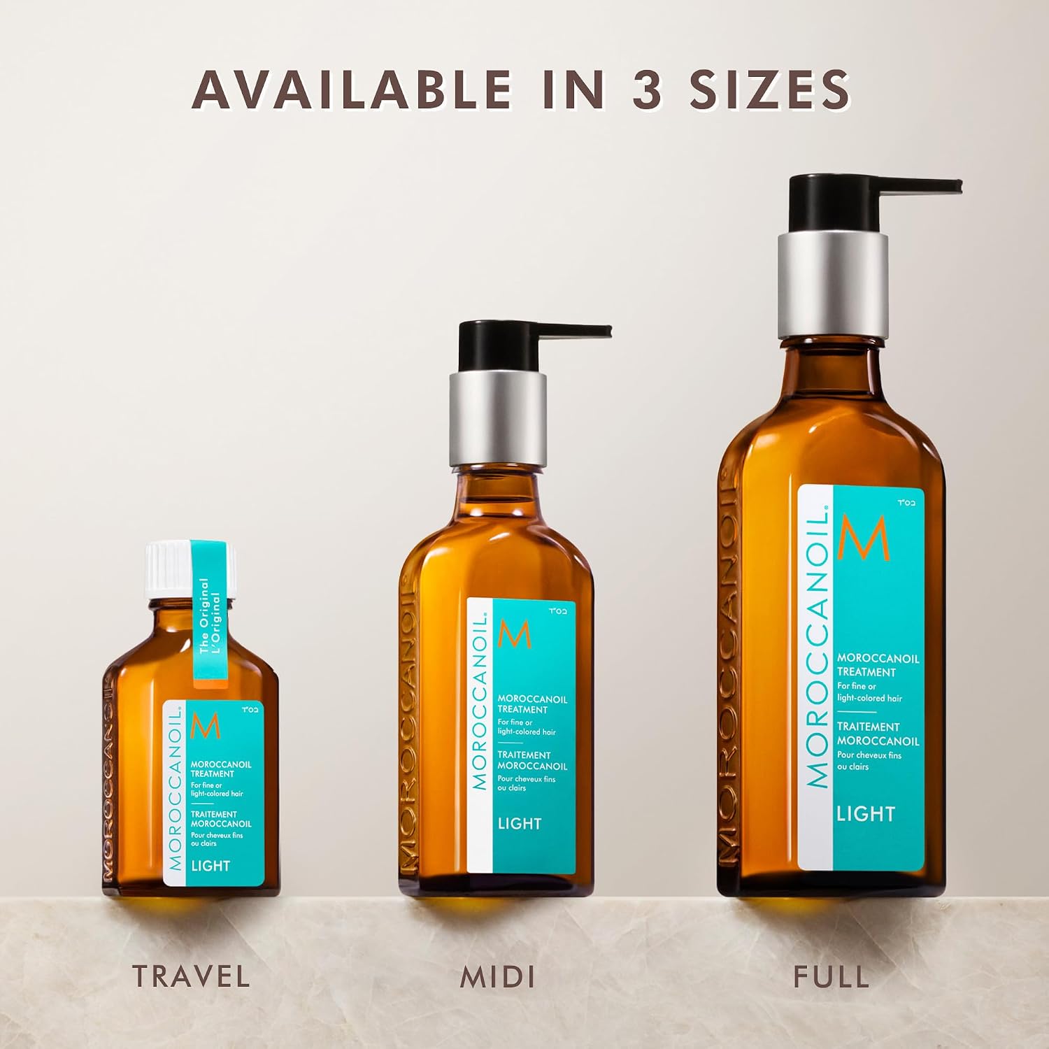 Detalle 2 de Moroccanoil Behandlung Light – leichte Zwei-Phasen-Pflege als Reisegröße (25 ml)