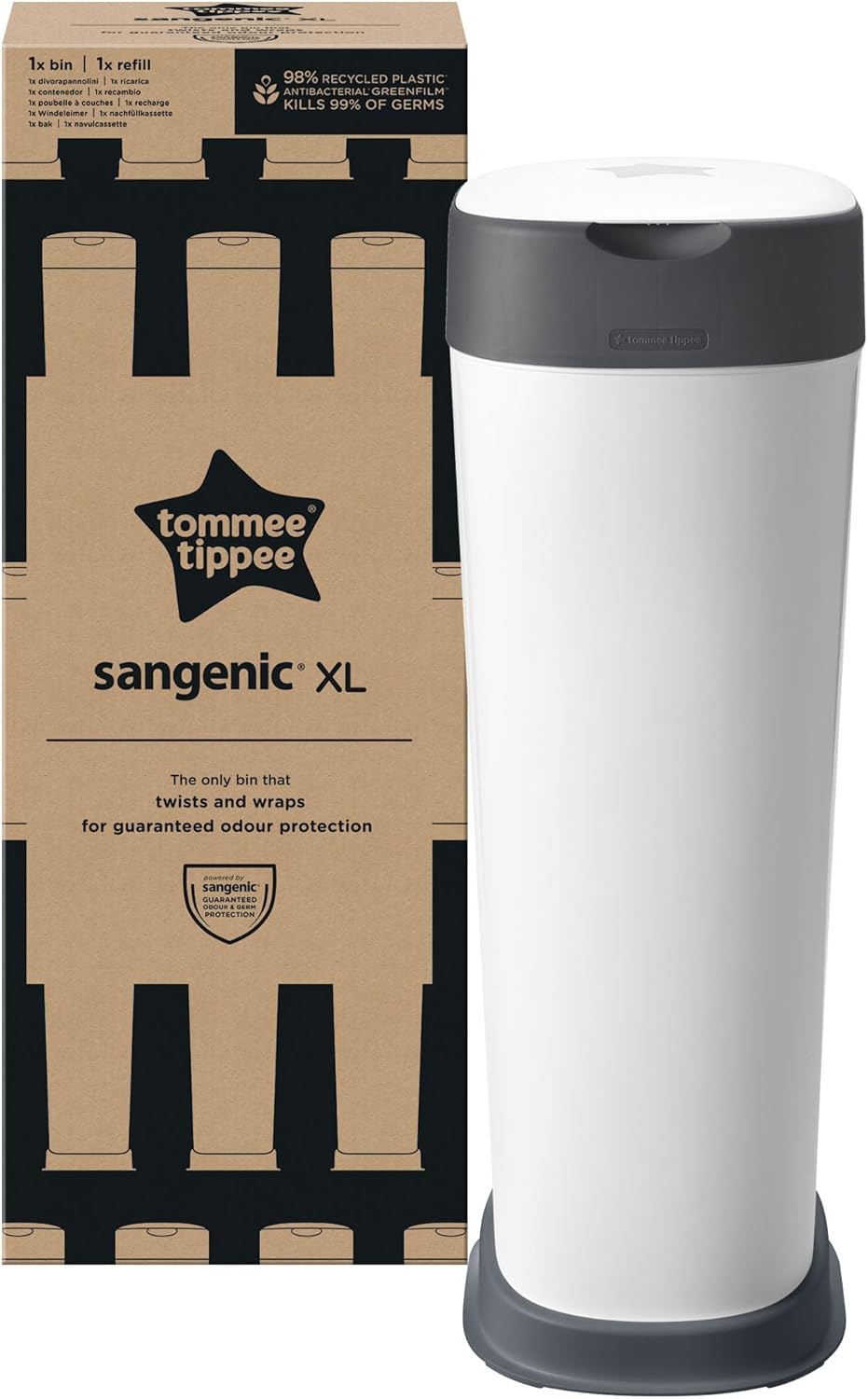 Detalle de Tommee Tippee Twist & Click Nappy Bin XL review