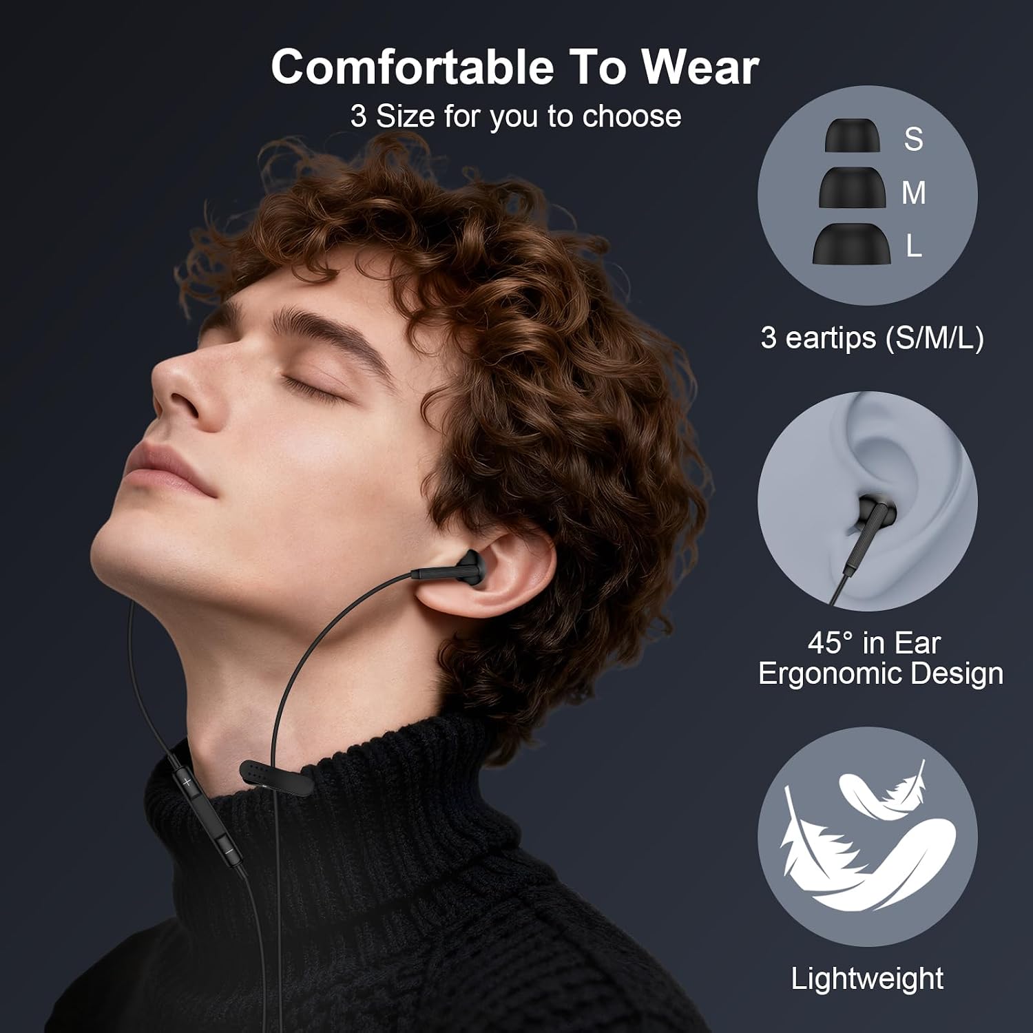 Thumbnail 5 de USB C Headphones for iPhone 17 – Type-C Earbuds with Mic, Noise-Cancelling Wired Earphones