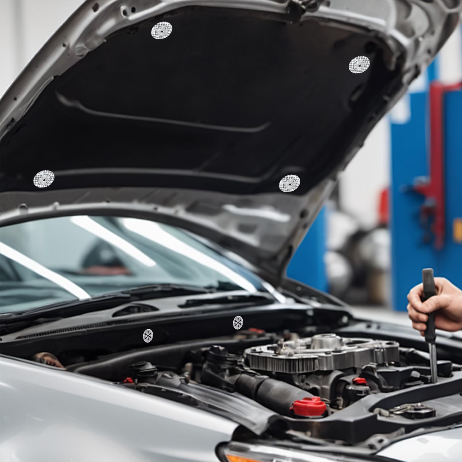 Thumbnail 4 de 35Pcs Heat Shield Repair Kit for Cars – metal & aluminium alloy panels, clips and nuts