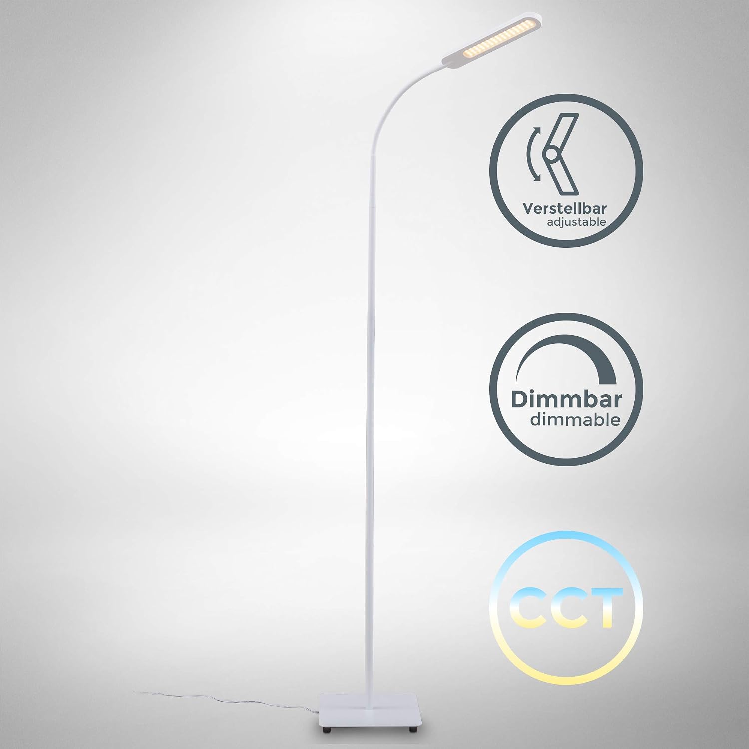 Detalle 2 de B.K.Licht LED Stehlampe dimmbar 135 cm