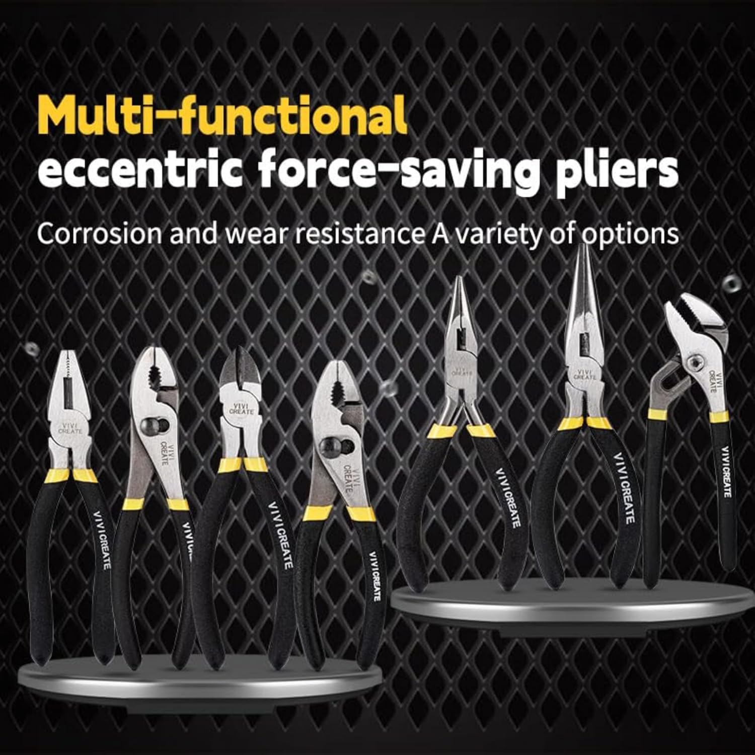 Detalle de Vivicreate 7-Piece Pliers Set for Home Repair, DIY, and Auto Electrical Work