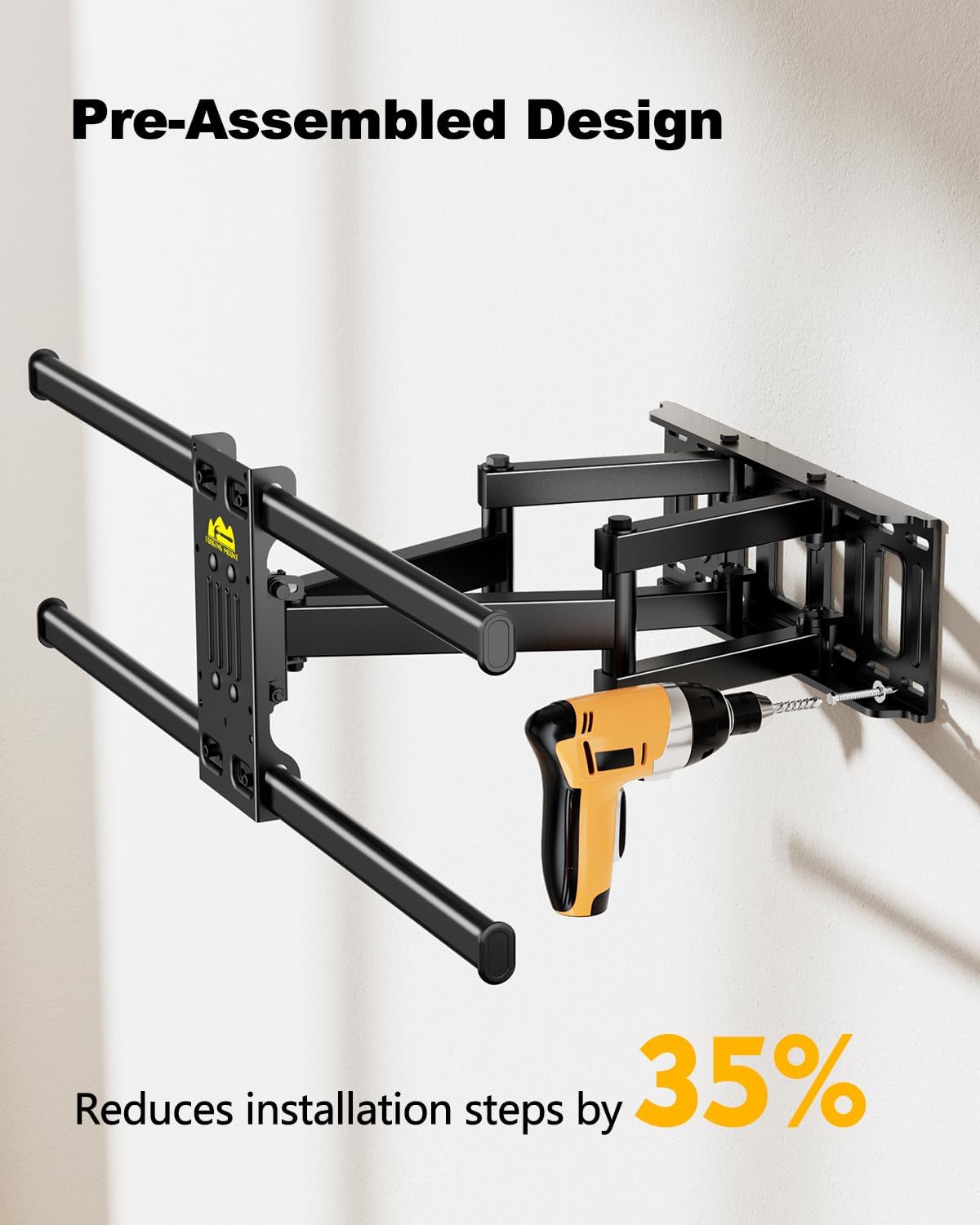 Thumbnail 5 de FORGING MOUNT Full Motion TV Wall Mount with Integrated Power Outlets for 42–90" Screens