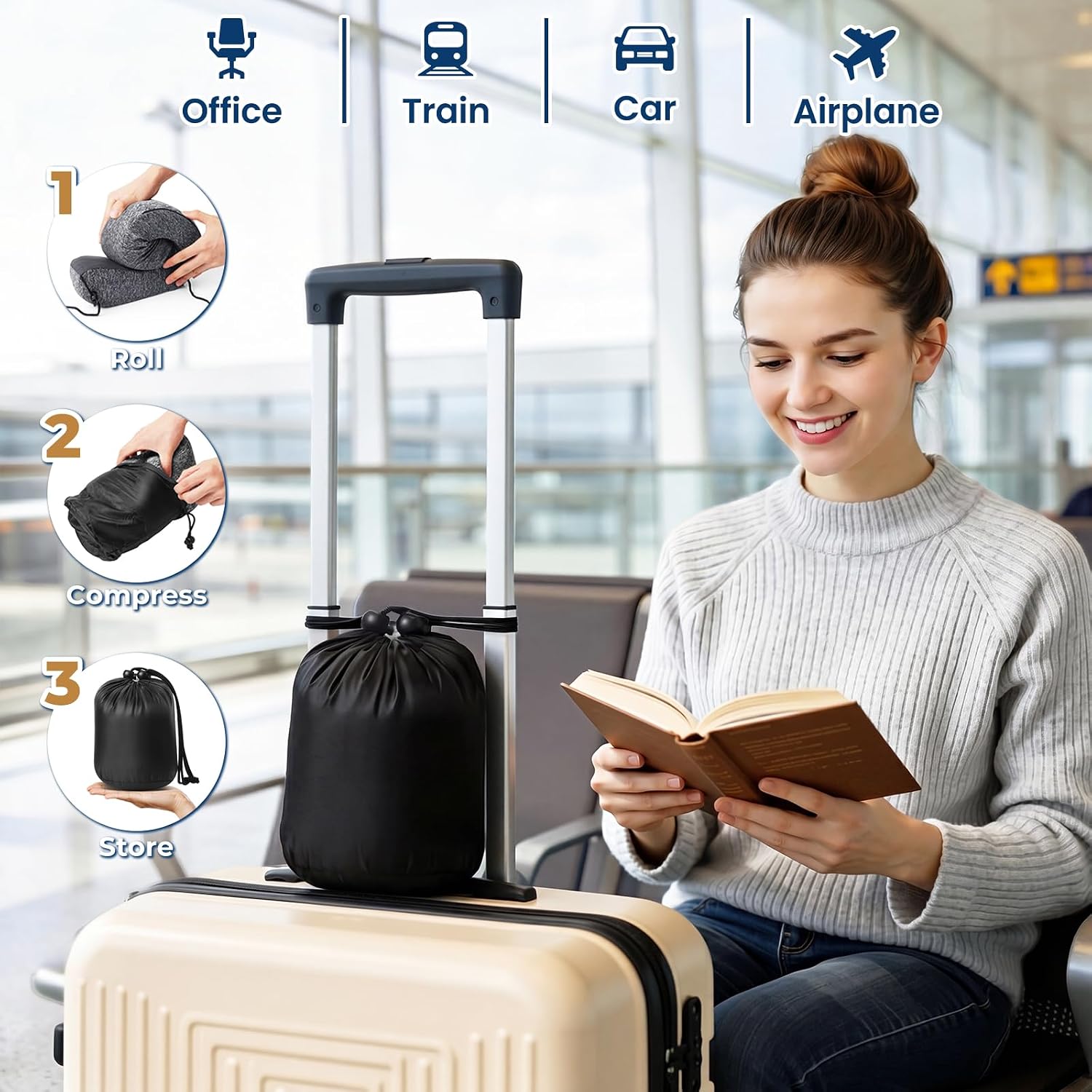 Thumbnail 6 de ExploreBliss Travel Pillow with Memory Foam