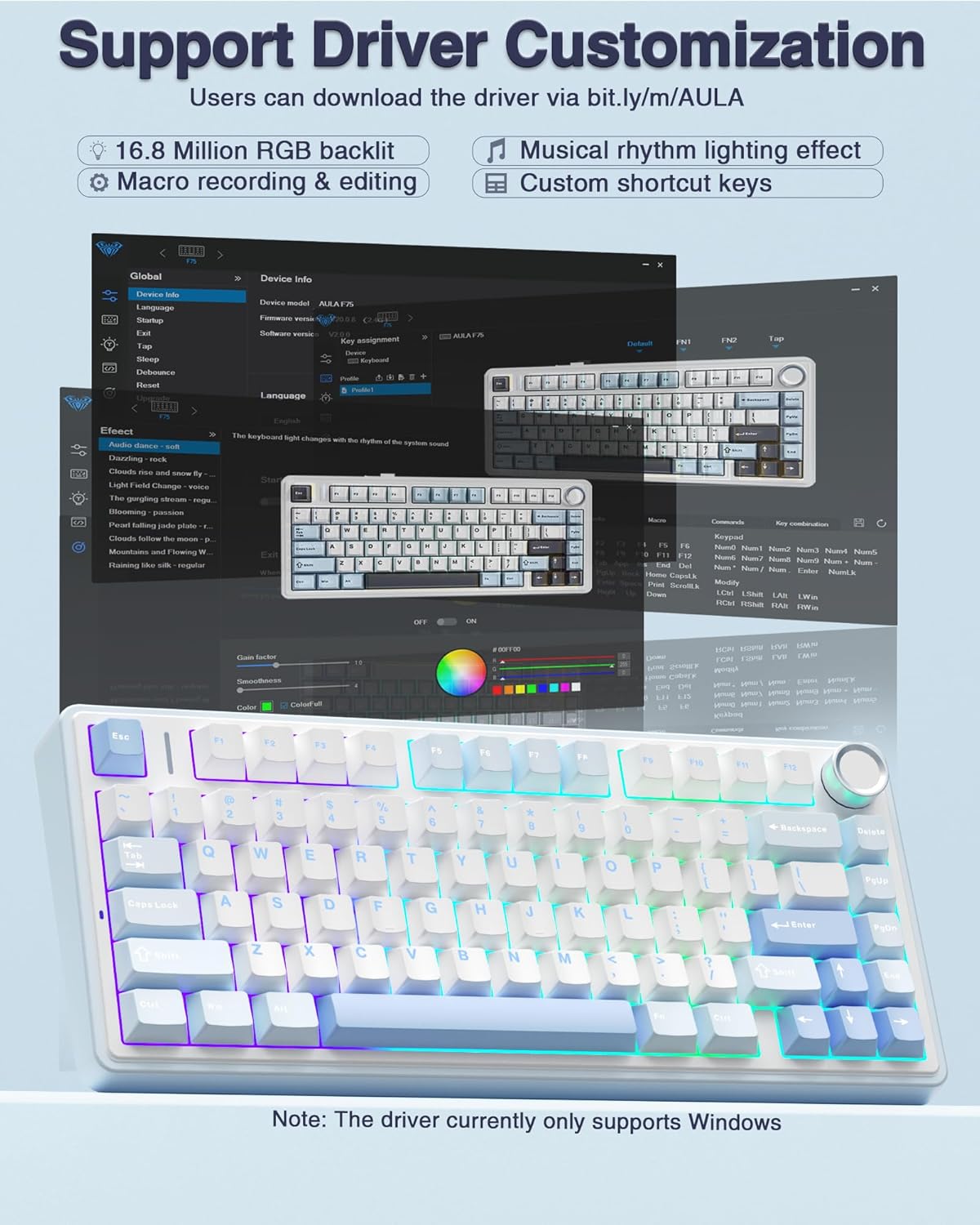 Thumbnail 6 de AULA F75 75% wireless mechanical keyboard