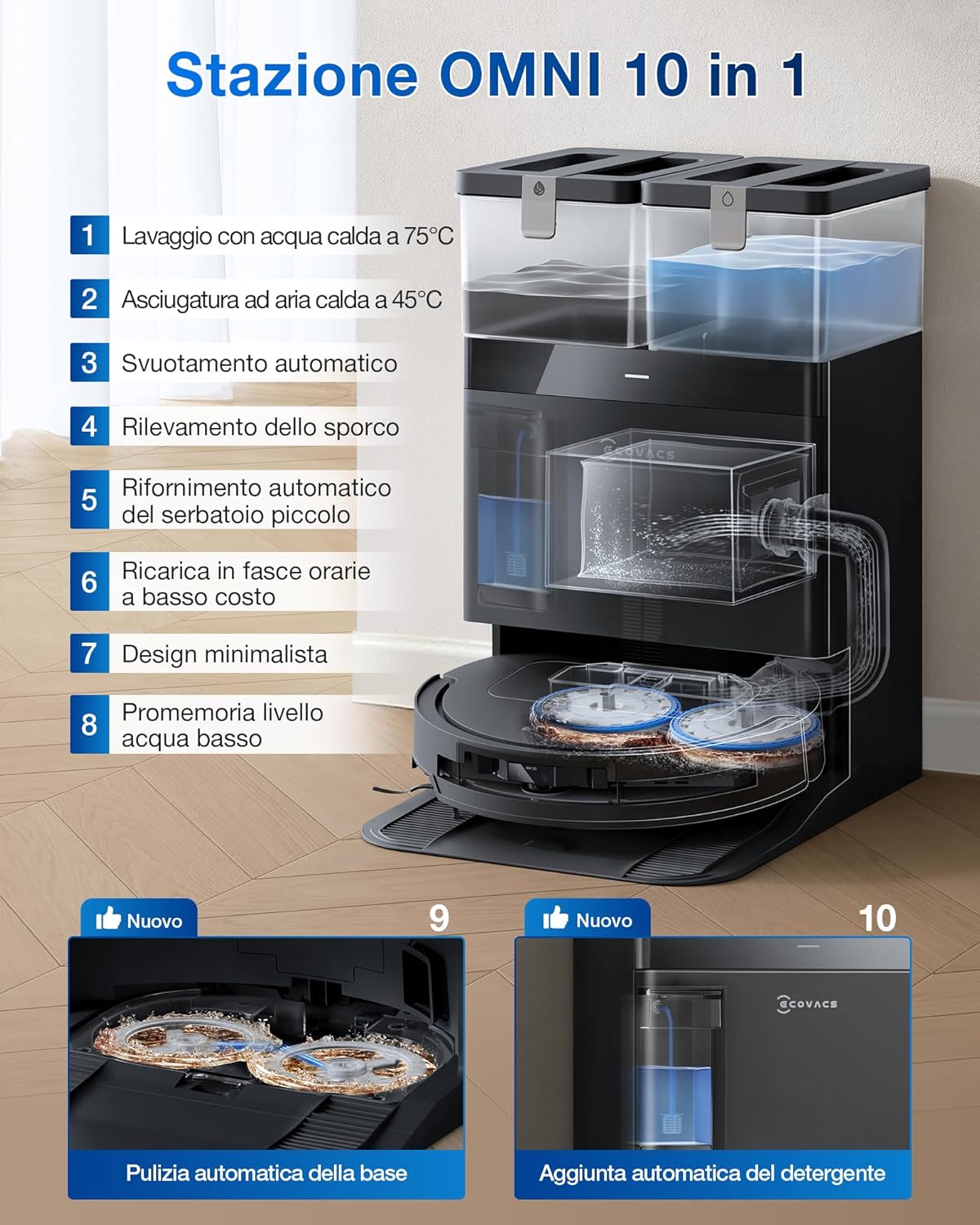 Thumbnail 5 de ECOVACS DEEBOT T50 PRO OMNI Gen2 21000 Pa